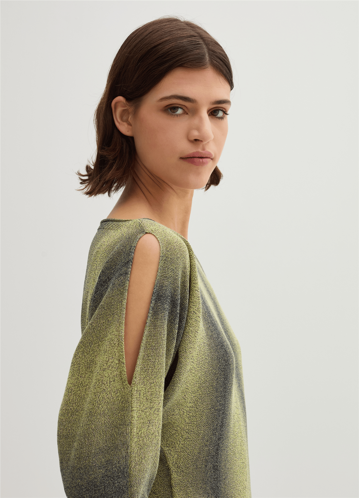 Kayık Yaka Space-Dye Kazak