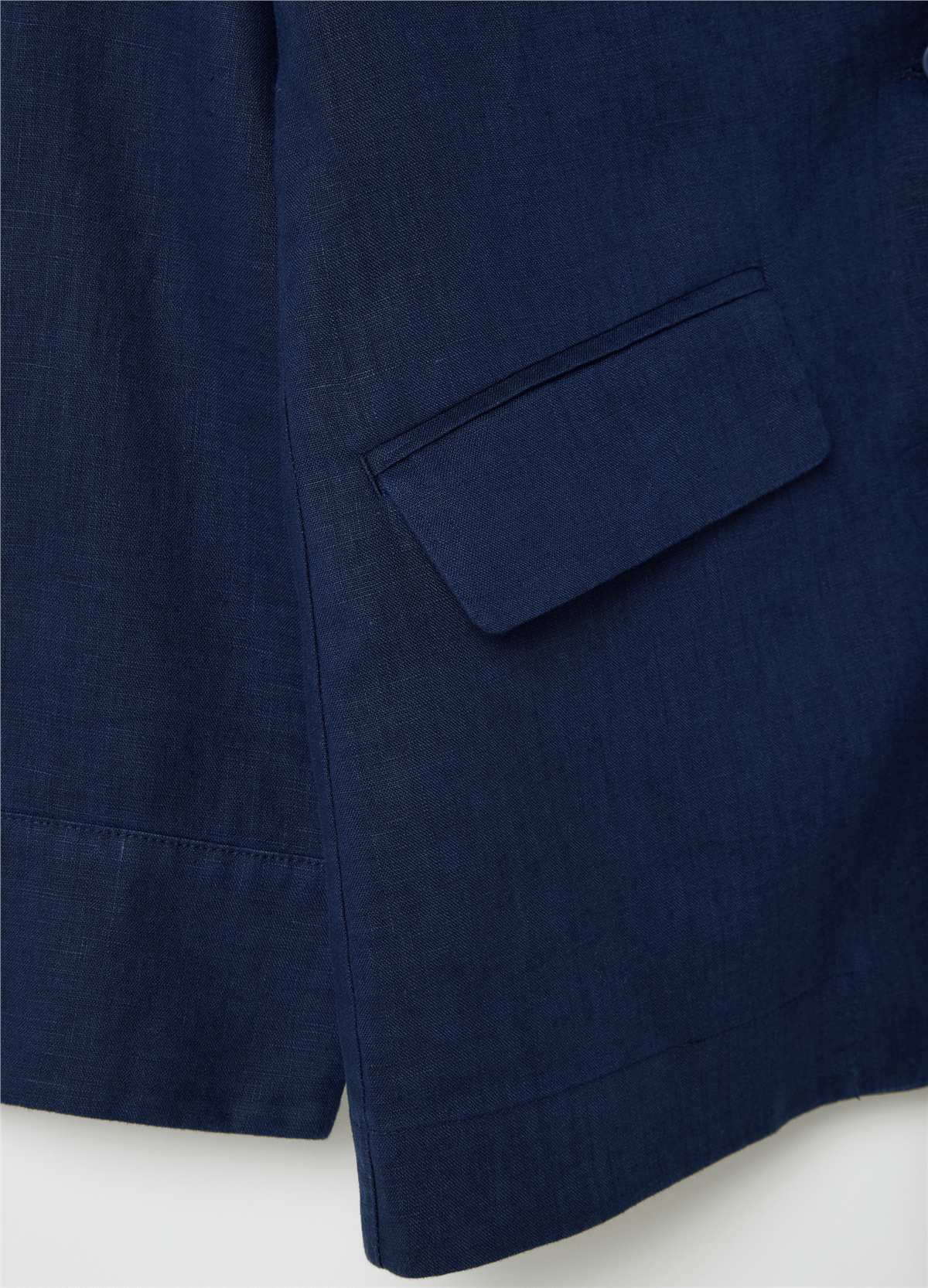 Keten Akışkan Lacivert Blazer