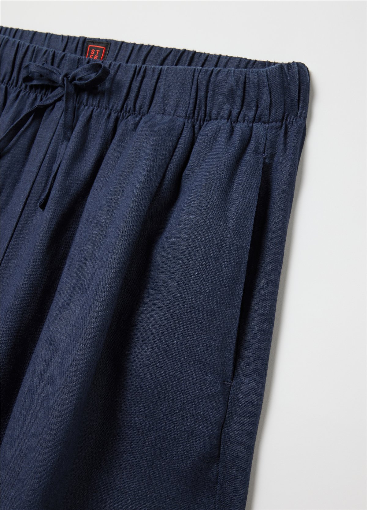 Keten Jogger Bol Paça Lacivert Pantolon
