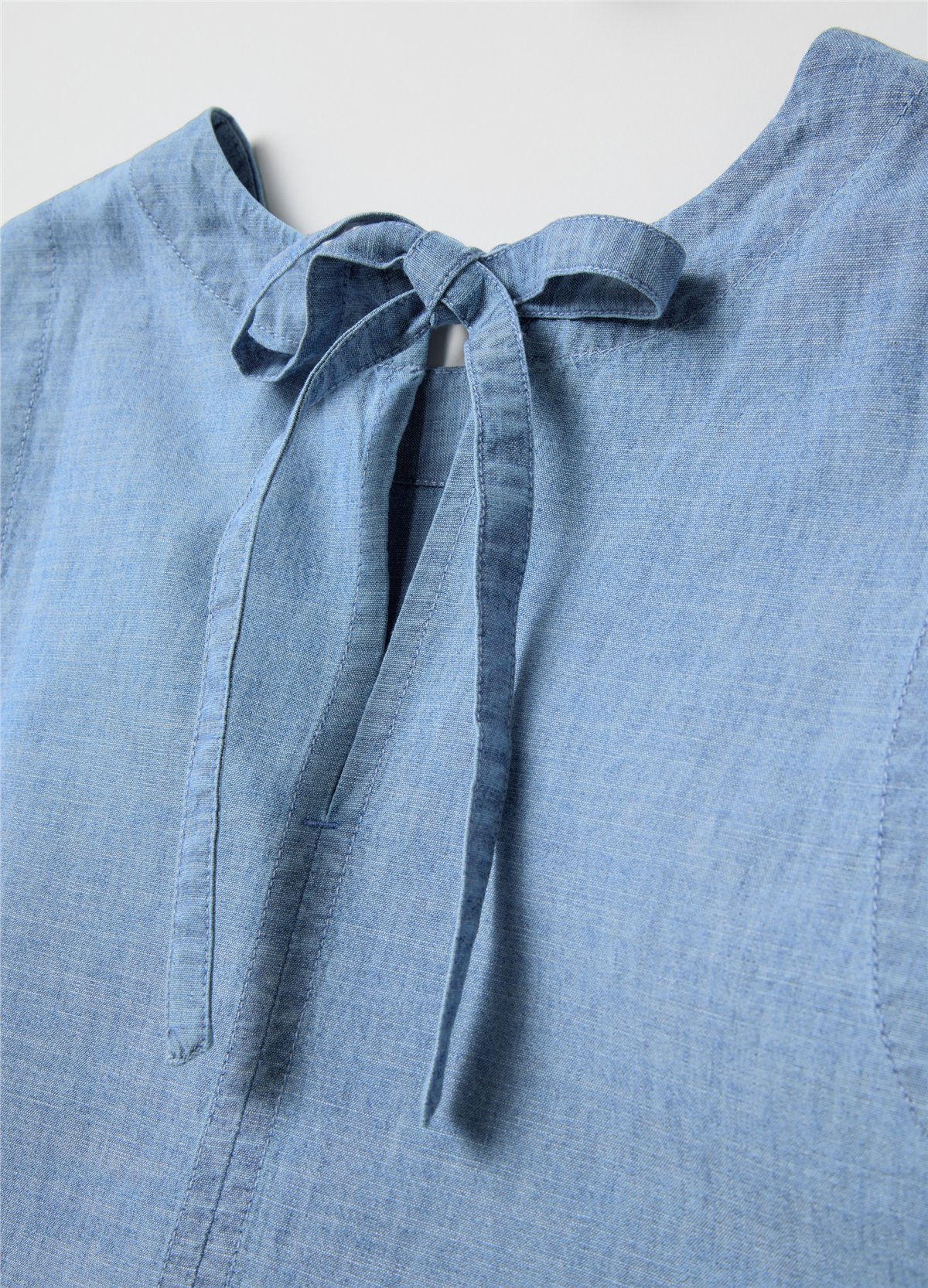 Kolsuz Boxy Fit Denim Bluz