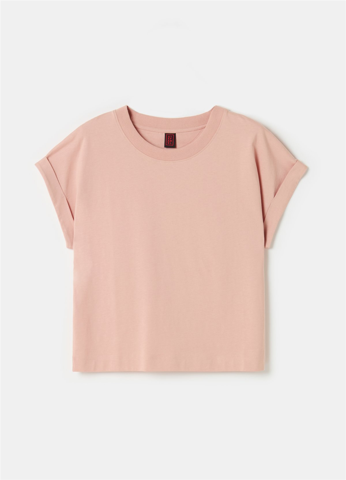 Körüklü Geniş Kesim Pembe Tişört