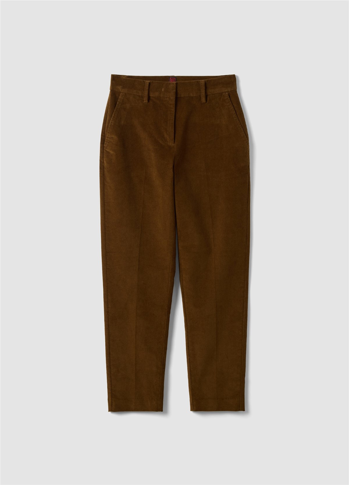 Koyu Kahverengi Fitilli Esnek Pamuklu Slim Fit Çino Pantolon