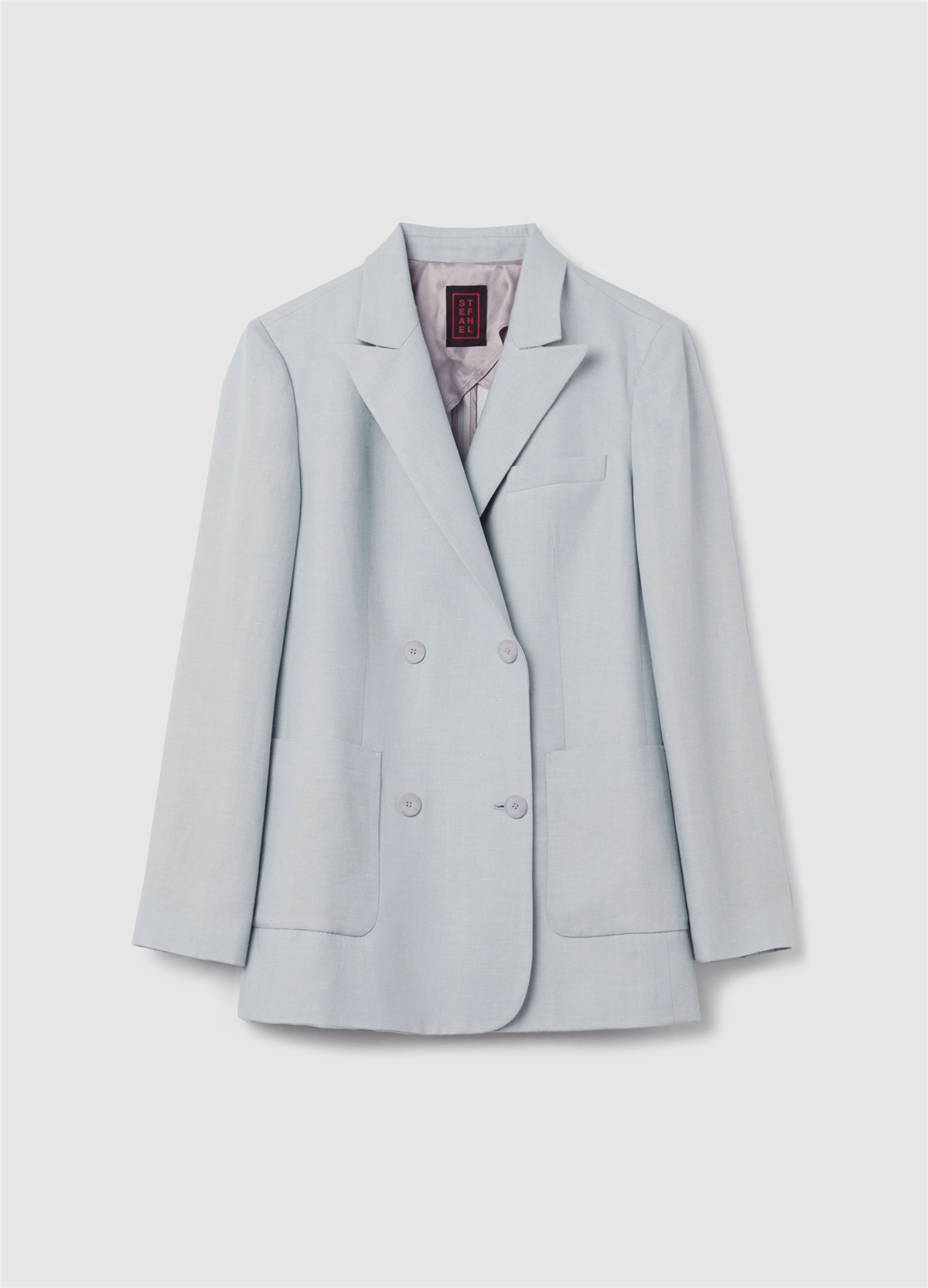 Kruvaze Açık Mavi Blazer