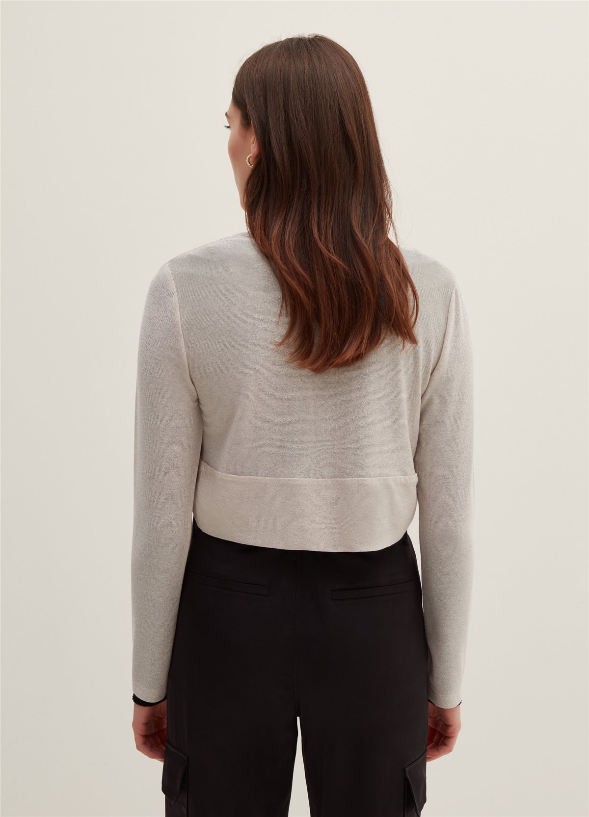 Lurex Bej Bolero