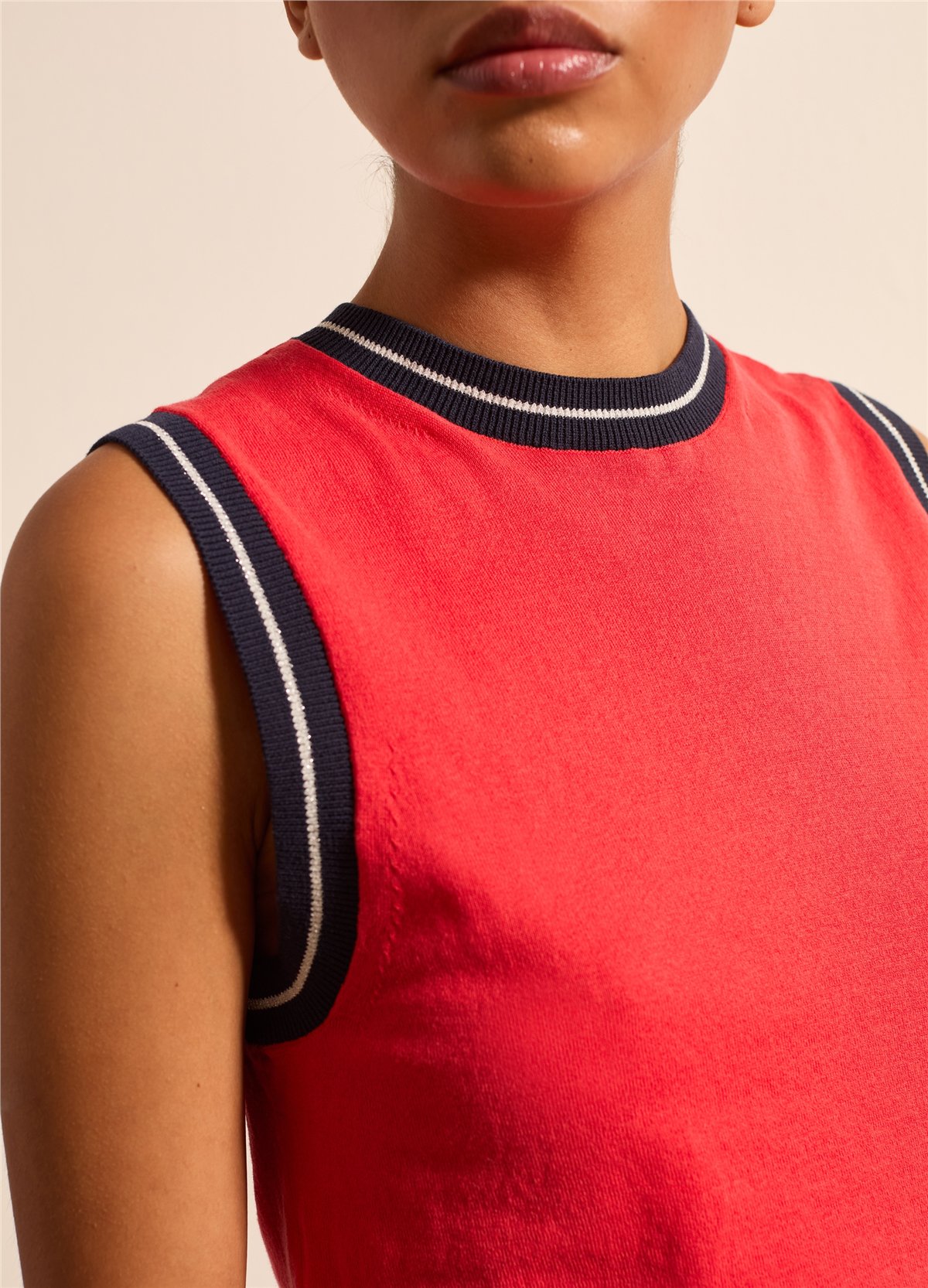 Lurex Detaylı Crepe Kırmızı Atlet