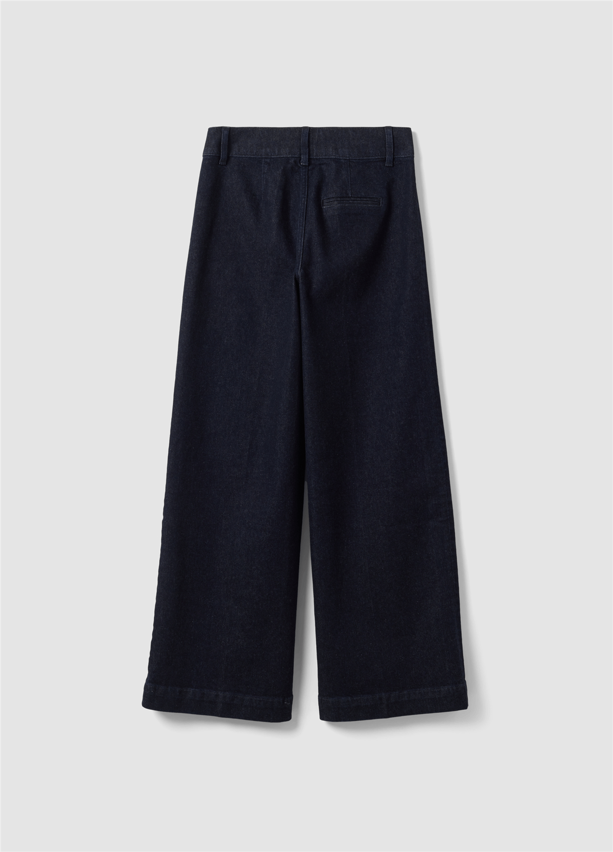 Mavi Bol Paça Esnek Pamuklu Denim Jean
