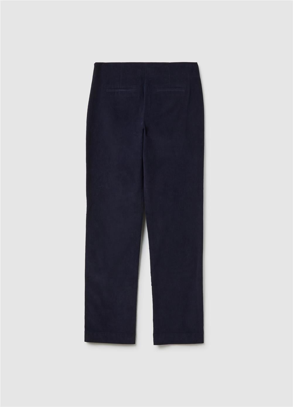 Mavi Kadife Flare Pantolon
