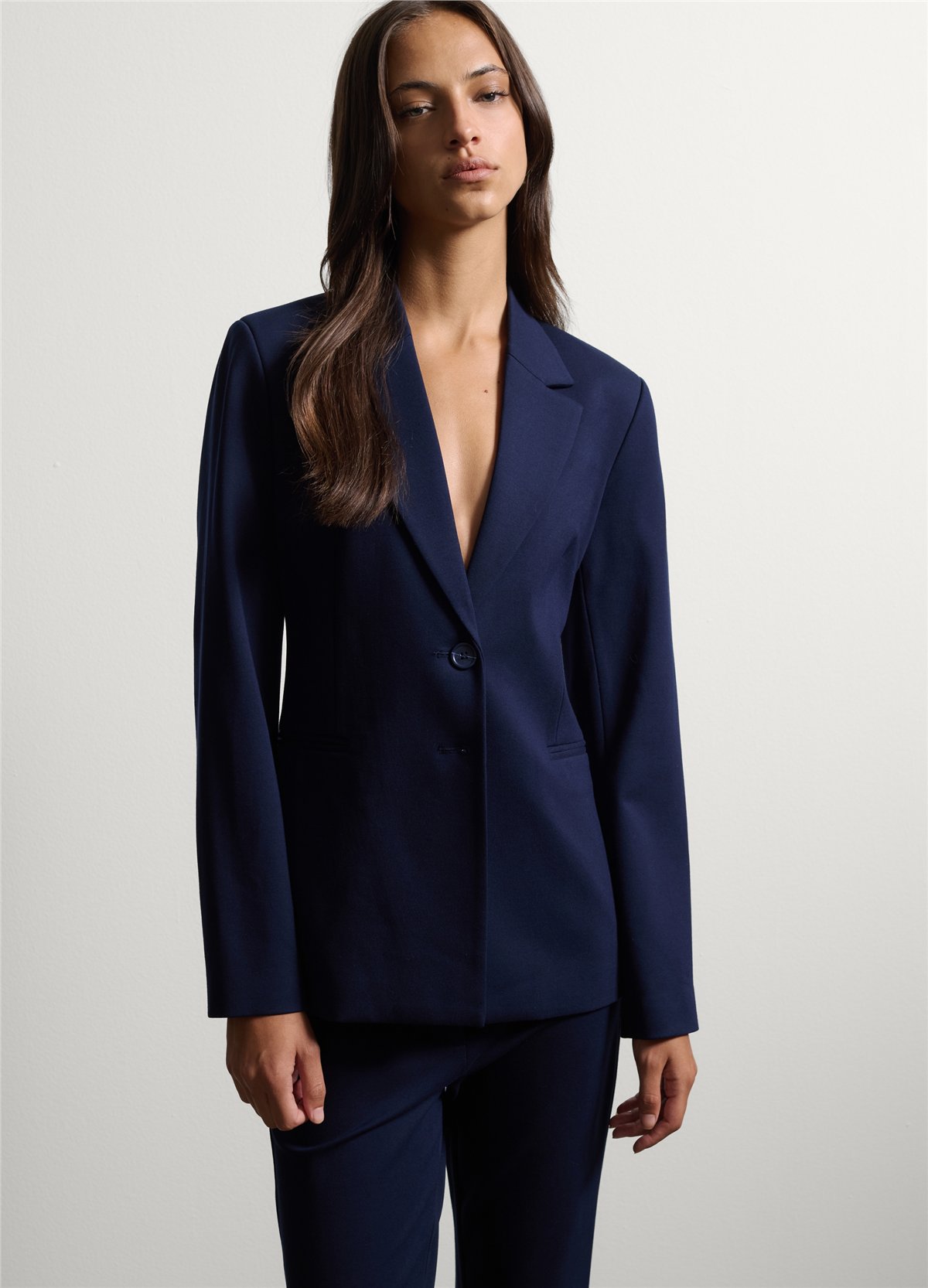 Mavi Klasik Yaka Regular Fit Esnek Viskon Blazer Ceket