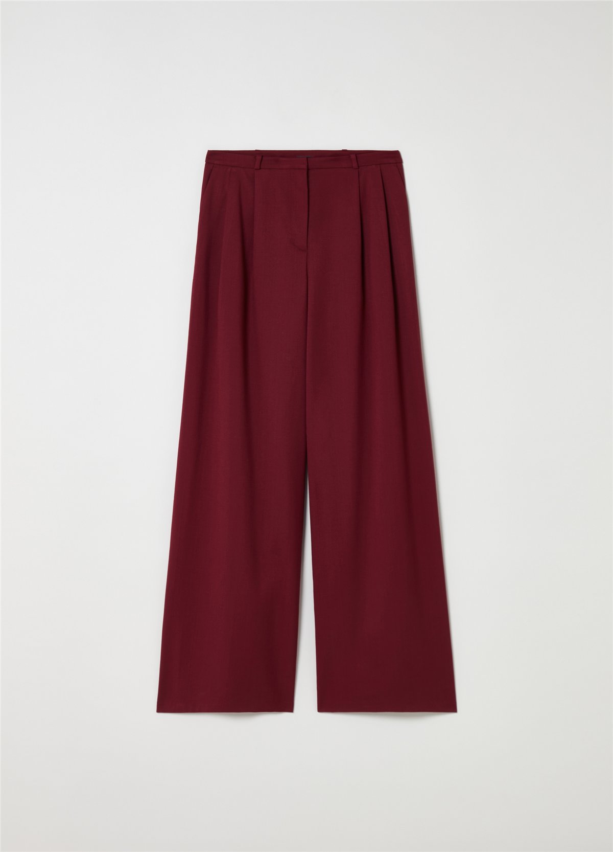 Pensli Bol Kesim Bordo Pantolon