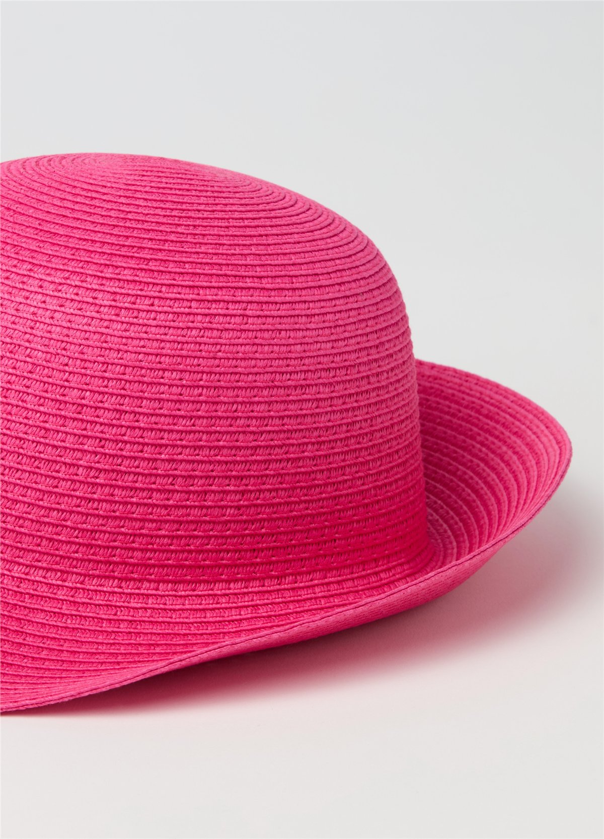 Raffia Cloche Pembe Şapka