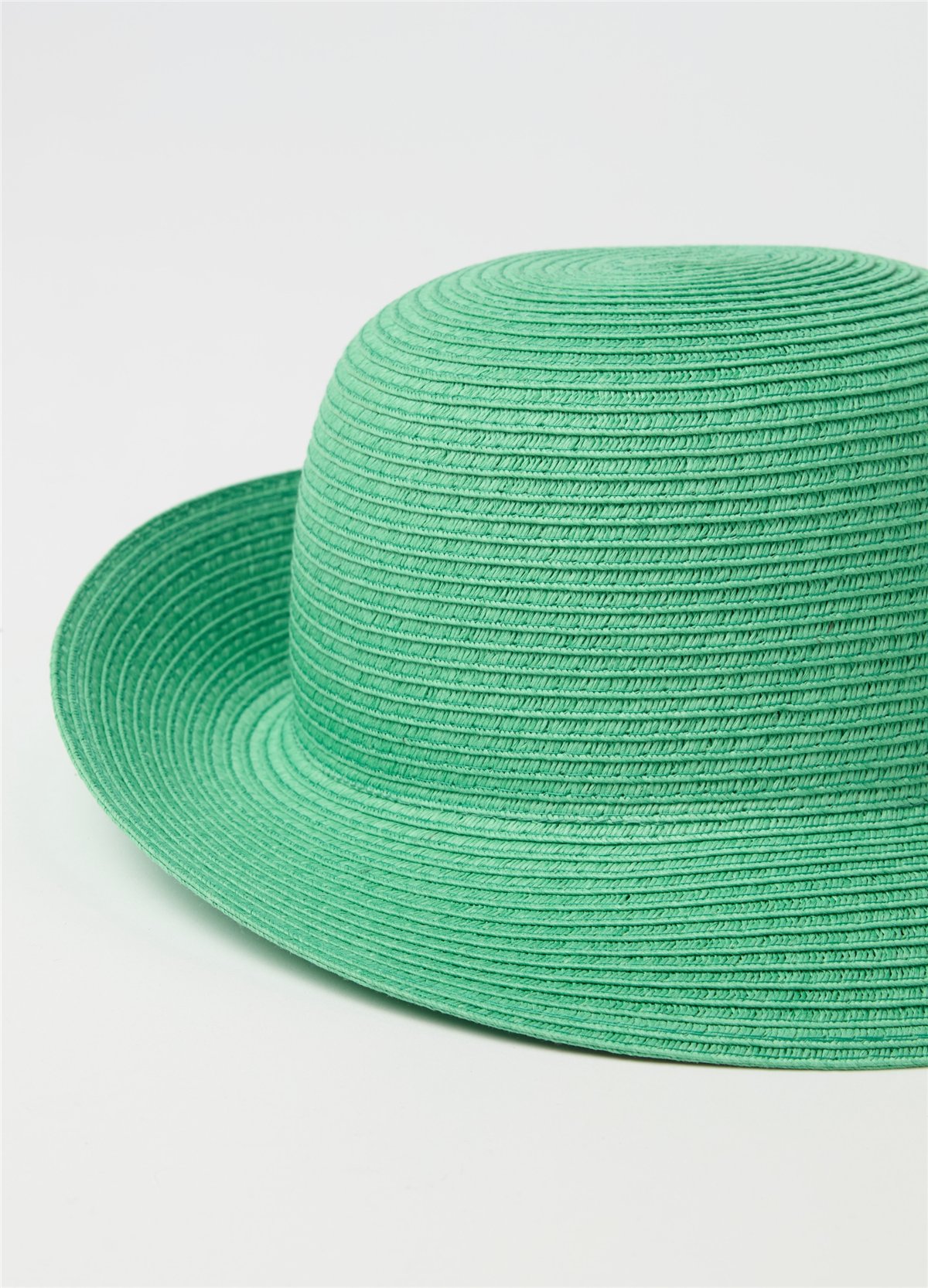 Raffia Cloche Yeşil Şapka