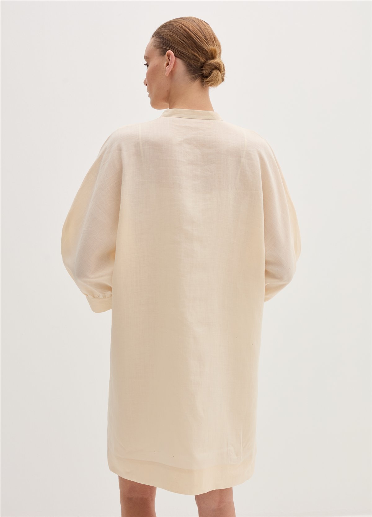 Rami Kumaş Bej Kaftan Elbise