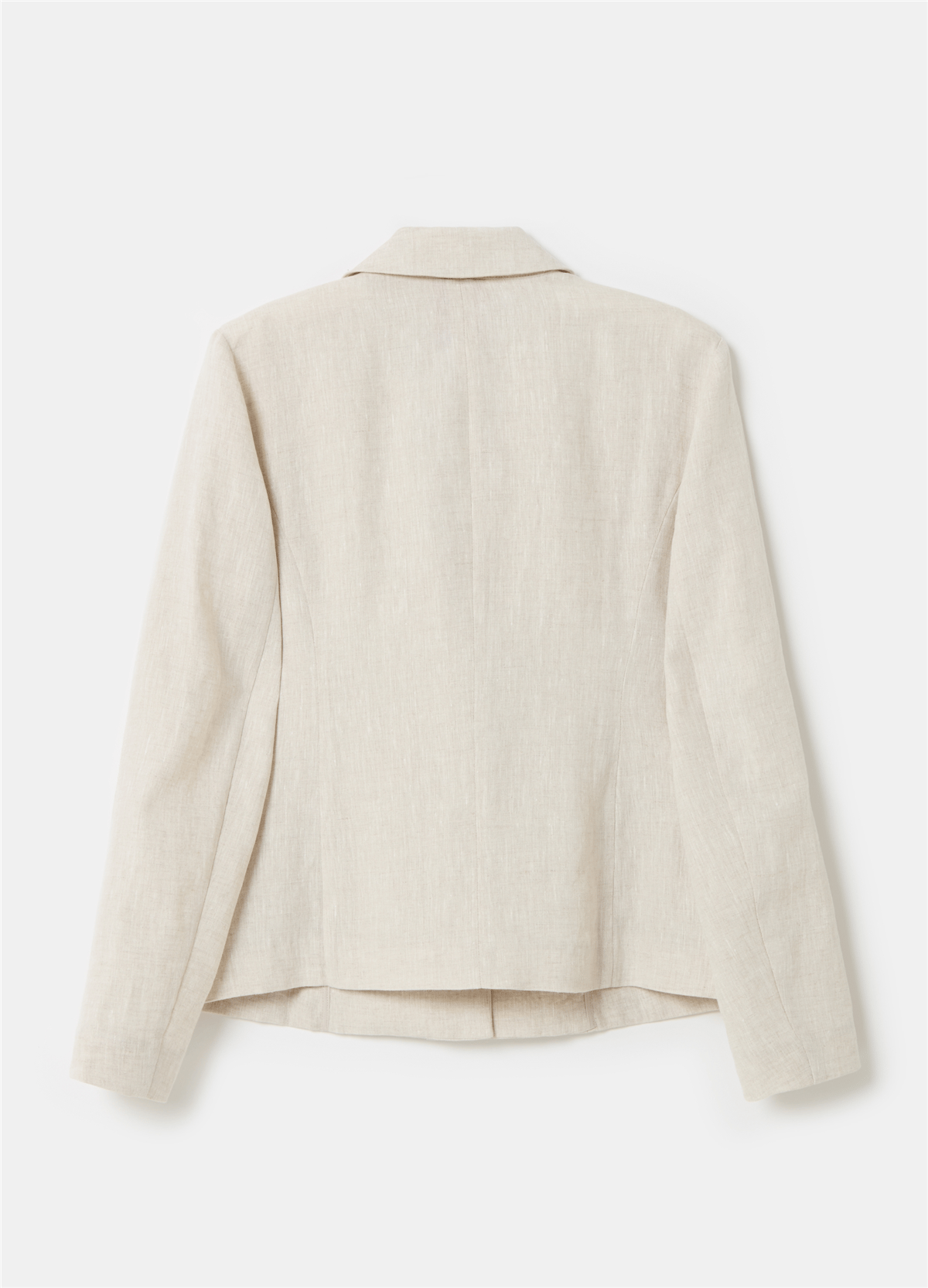 Regular Kesim Düğmeli Bej Blazer Ceket