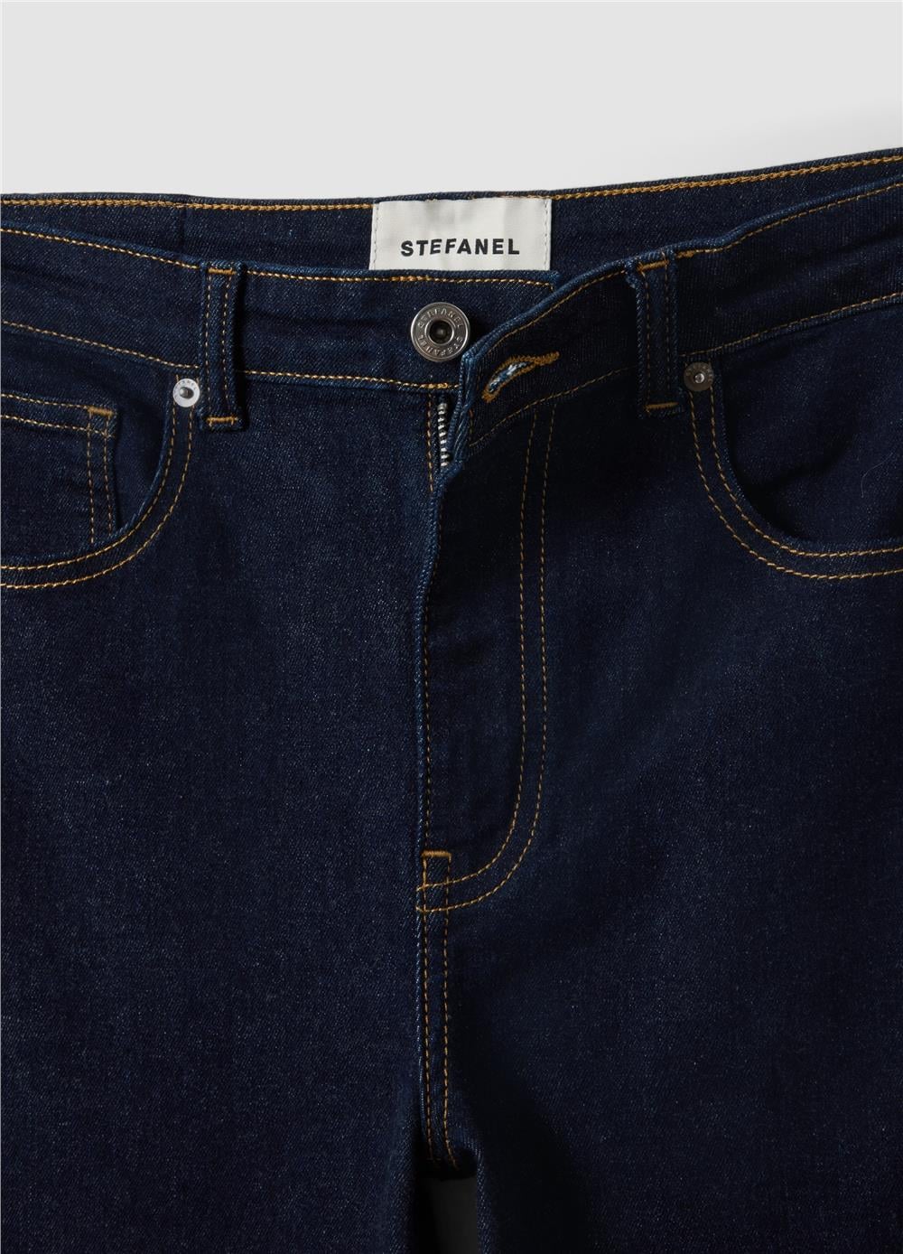 Saf Pamuklu Düz Mavi Denim Kot Pantolon