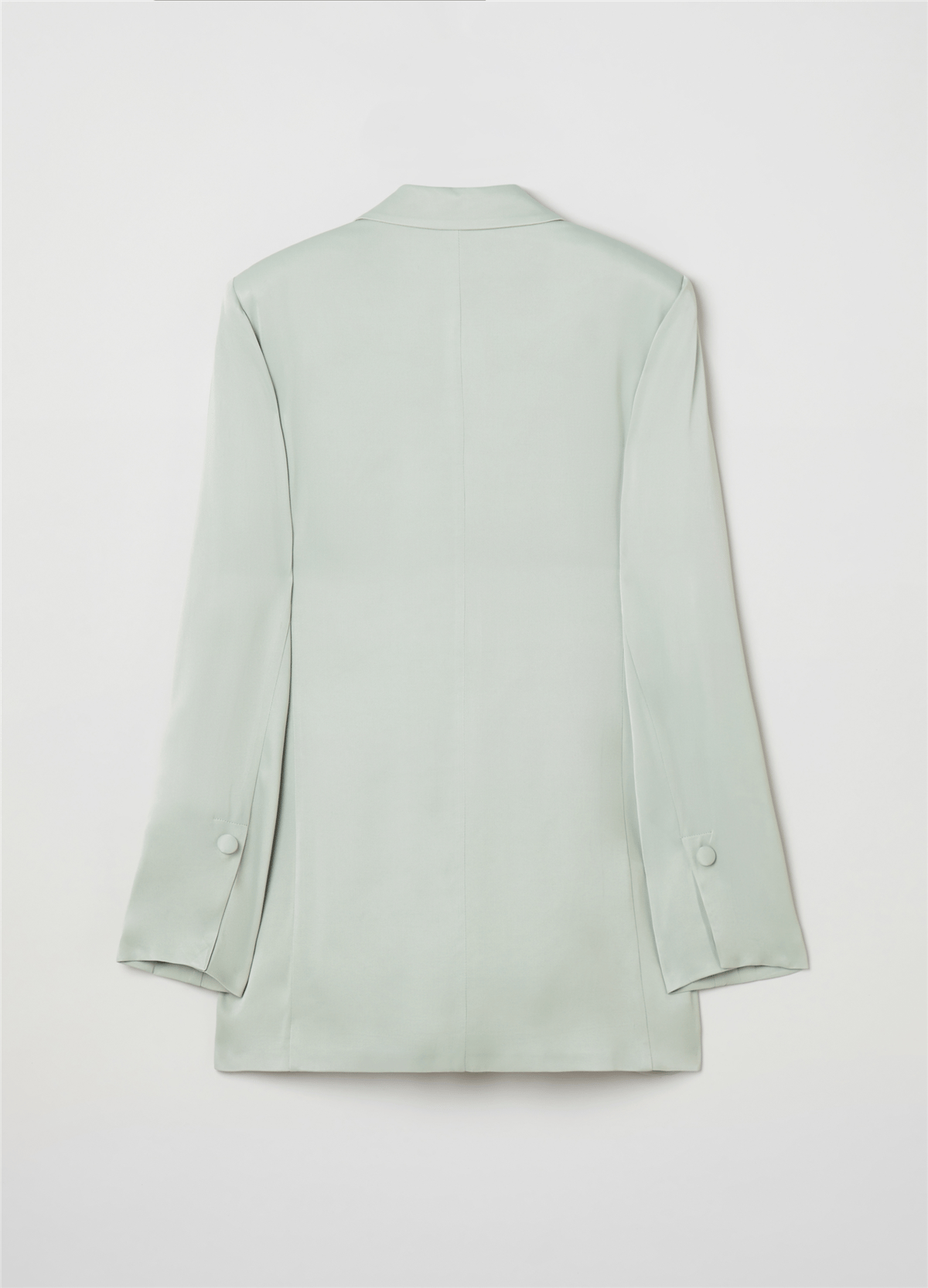Saten Kruvaze Mint Blazer