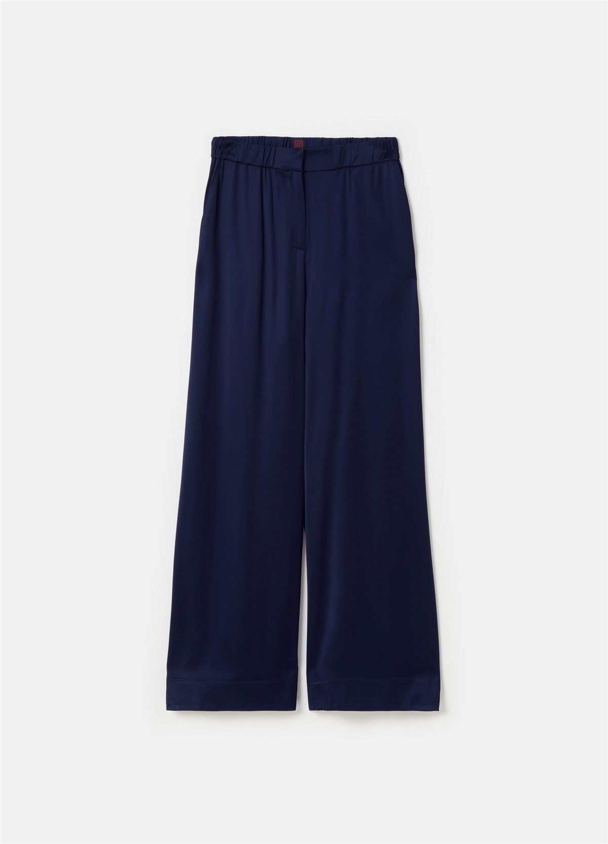 Saten Lacivert Pantolon