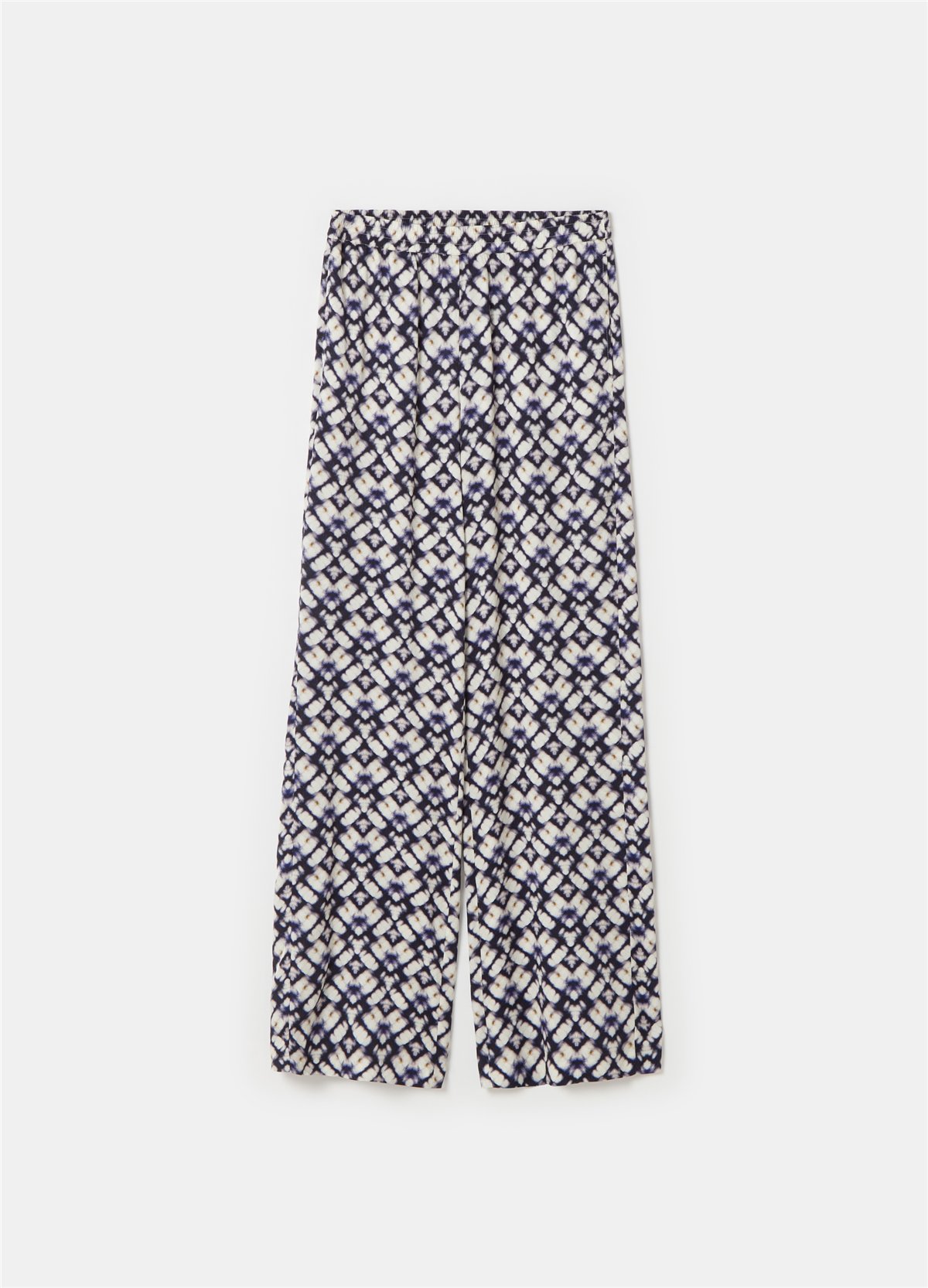 Shibori Baskılı Düz Pantolon