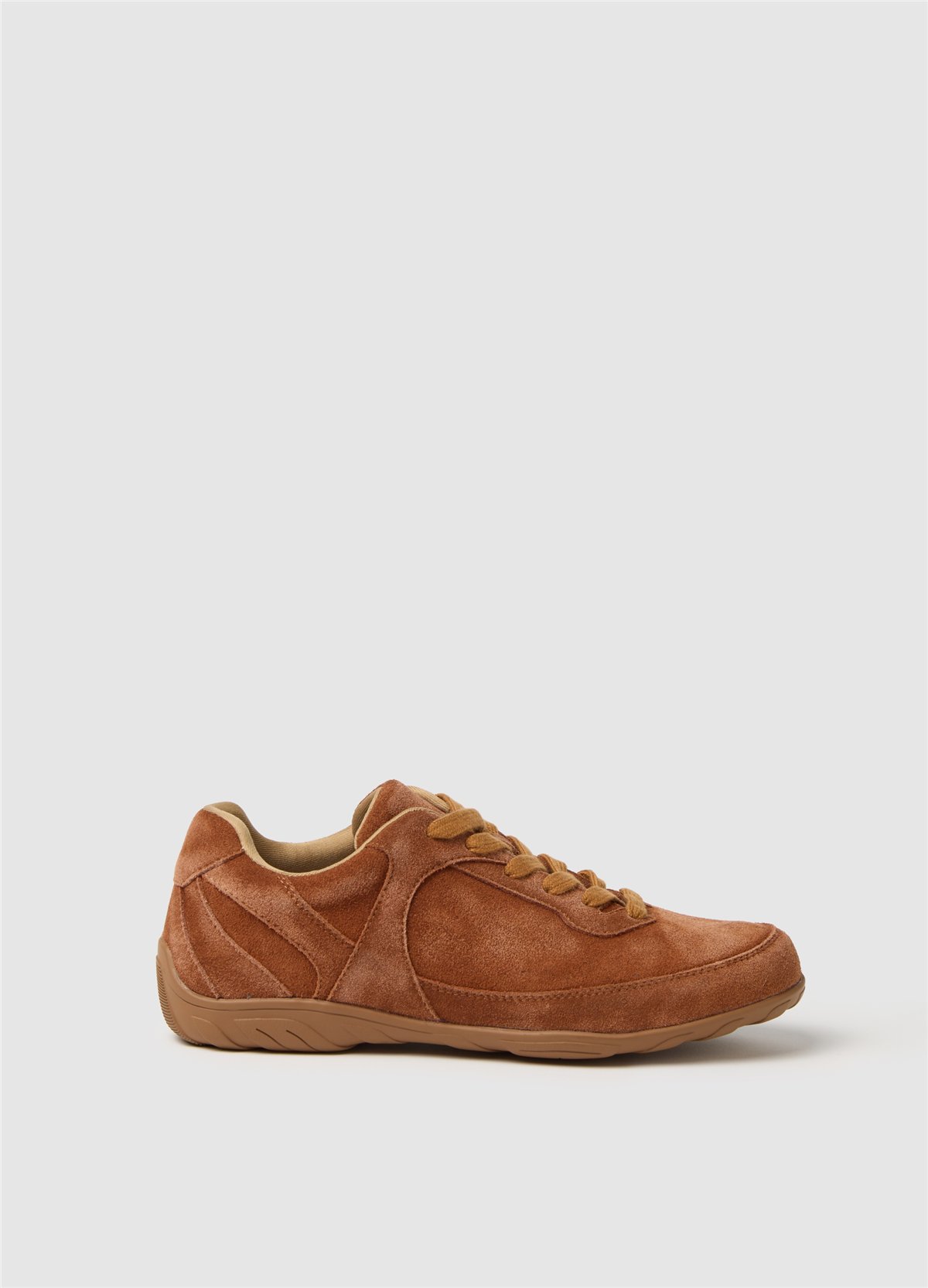 Süet Retro Kahverengi Sneaker
