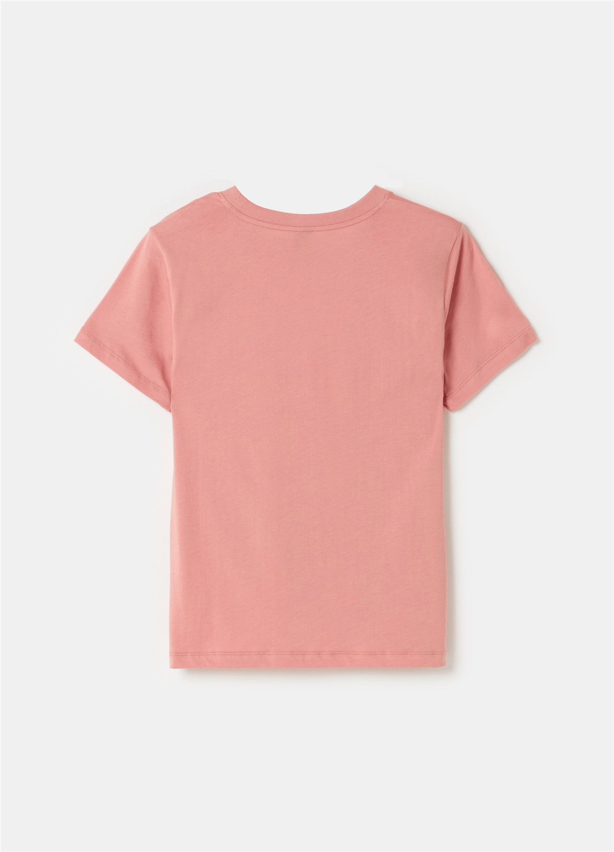 Supima Pamuklu Jarse Pembe Tişört