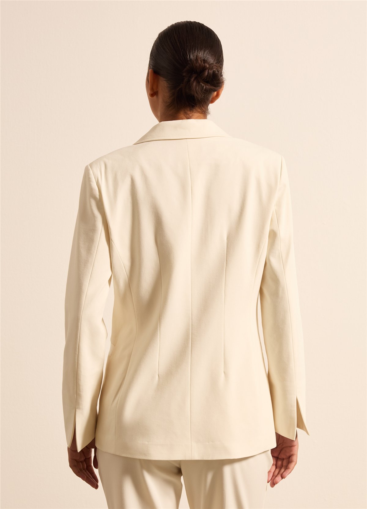 Tek Düğmeli Bej Blazer
