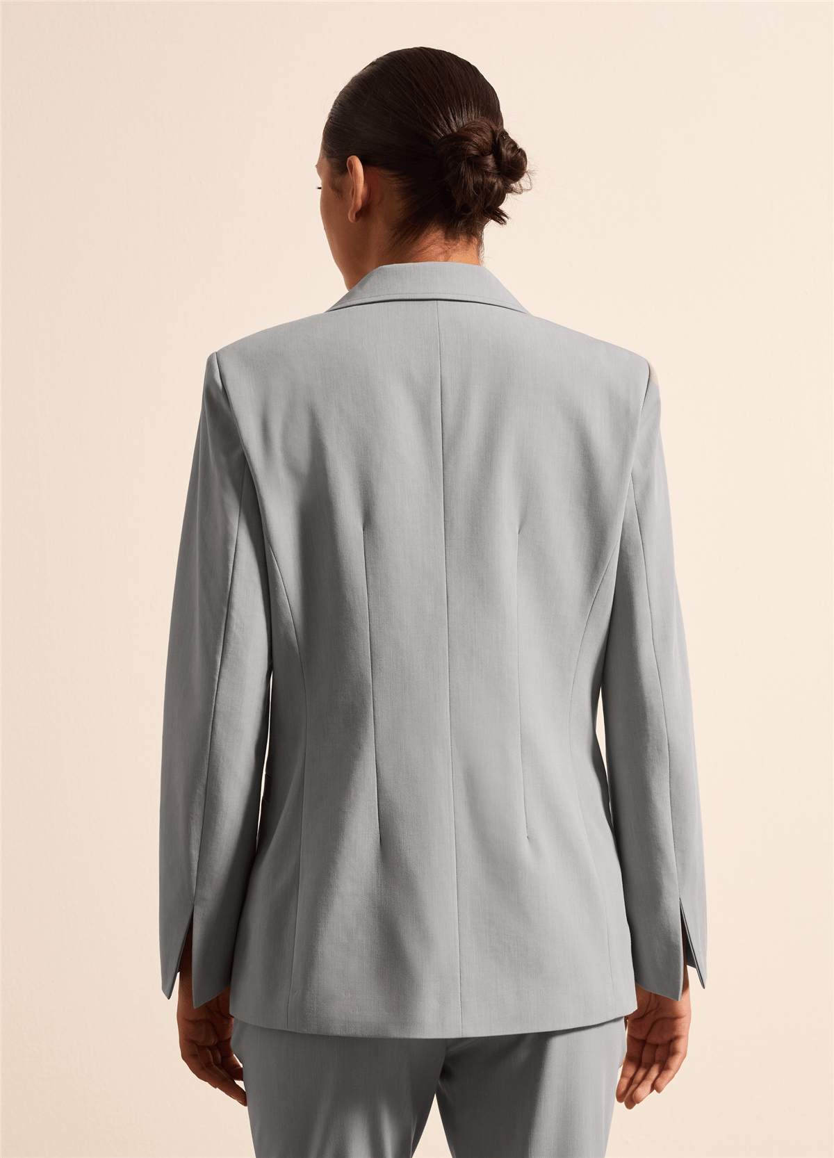 Tek Düğmeli Gri Blazer