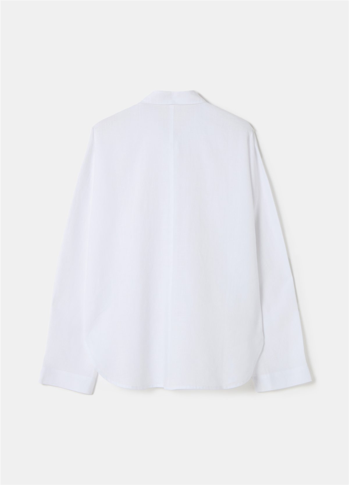 Tek Renk Beyaz Rami Gömlek