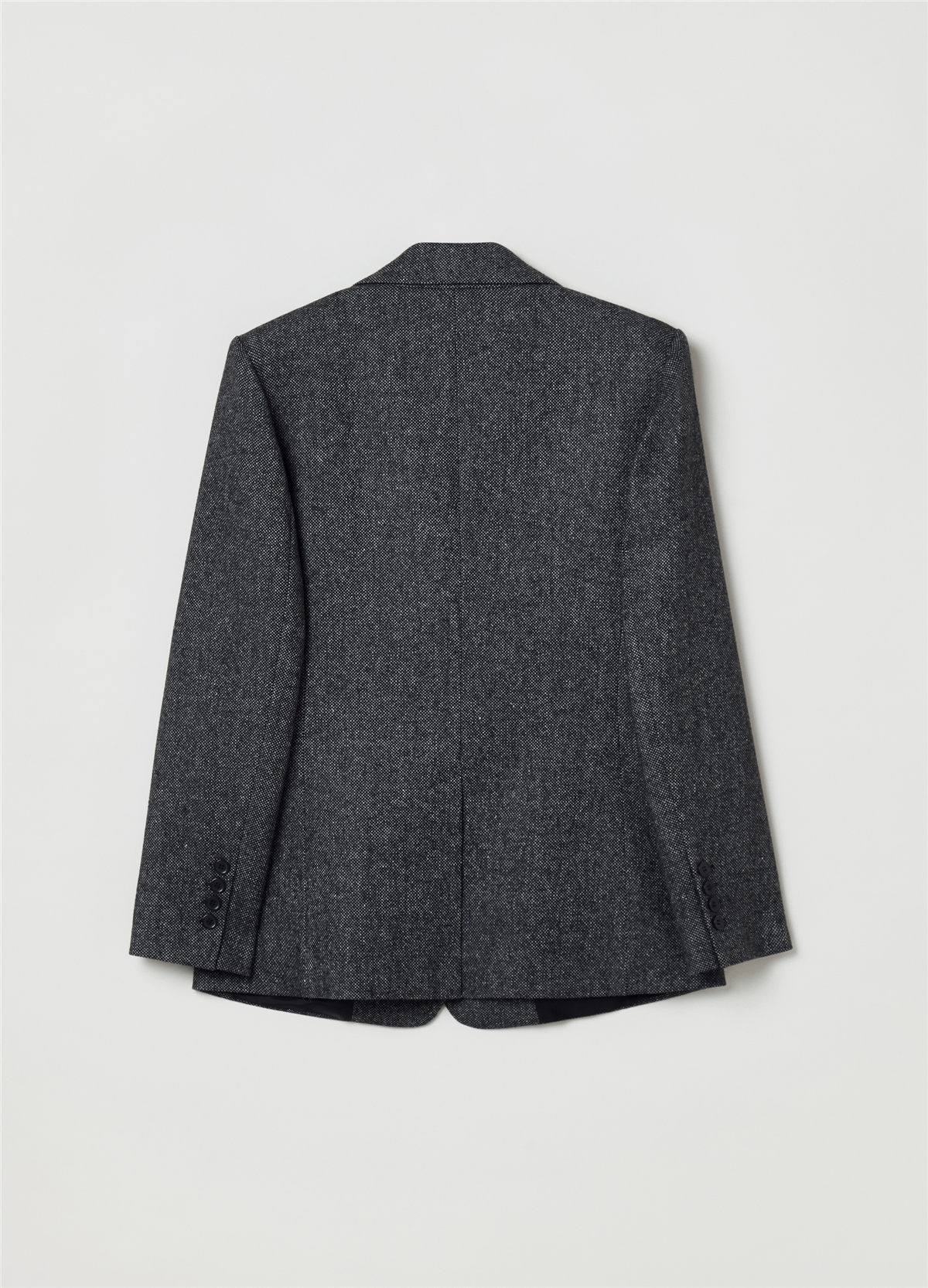 Tüvit Düğmeli Gri Blazer Ceket