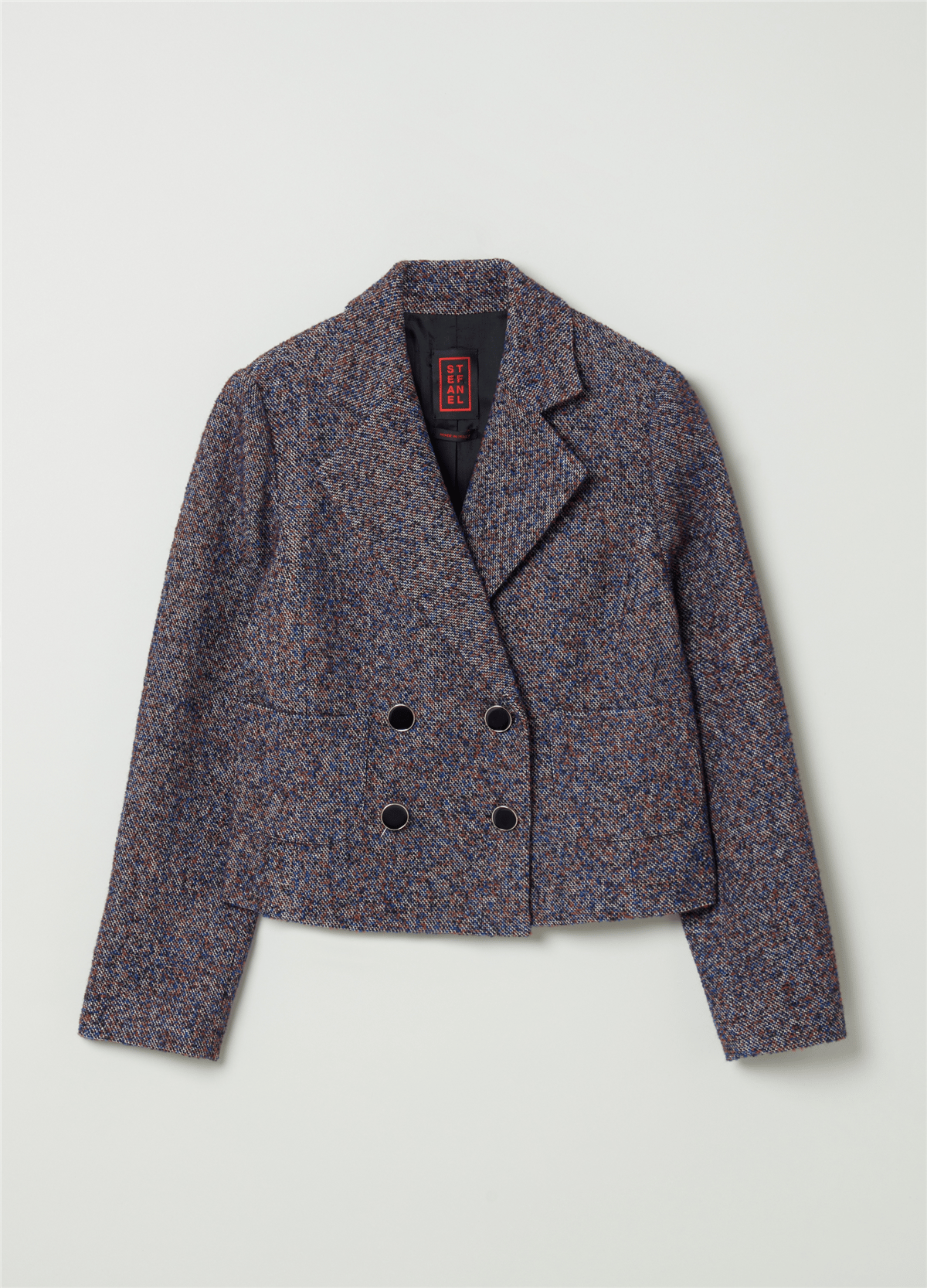 Tüvit Gri Kruvaze Blazer