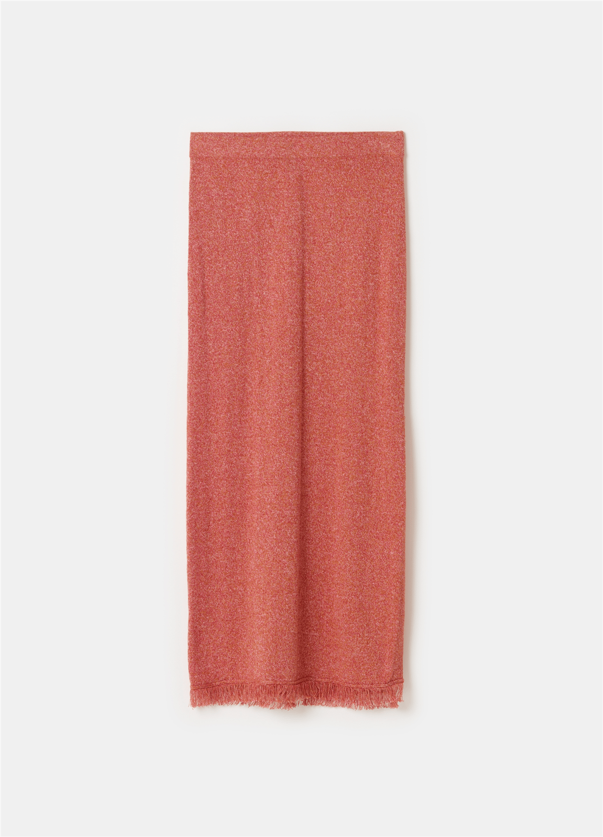 Uzun Püsküllü Pembe Muline Bej Etek