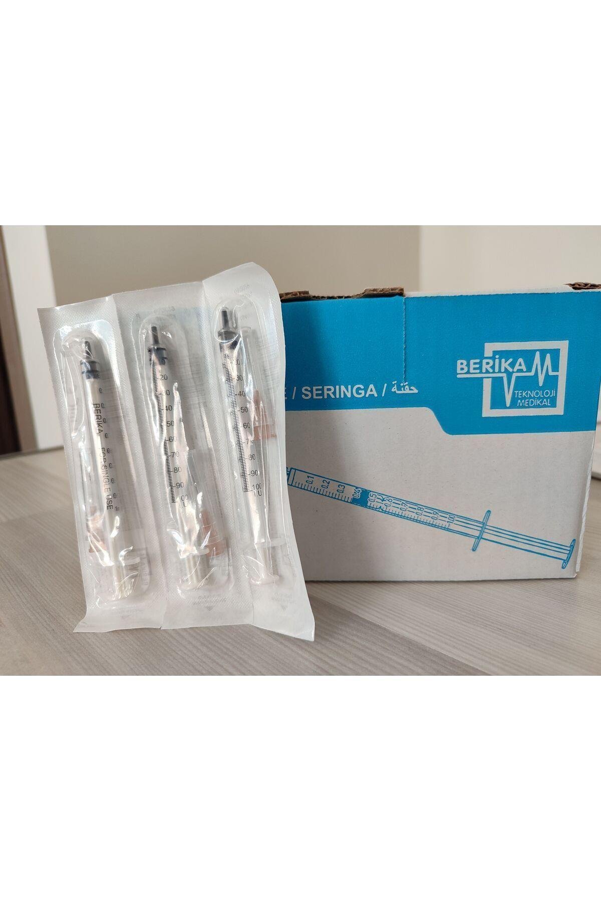 1 Cc Tek Kullanımlık Steril Insülin Şırıngası 100 Lü