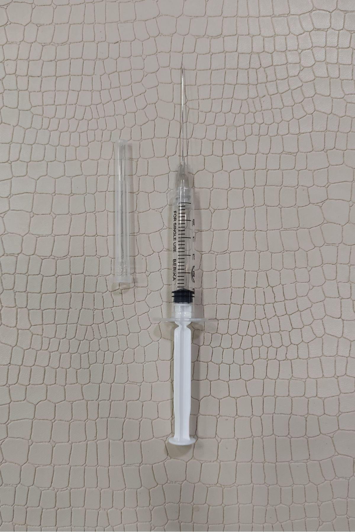 2 Cc ml Düz Uç Iğnelidental Enjektör Gri Uç 27 G 40 Mm 220 Li Kutu
