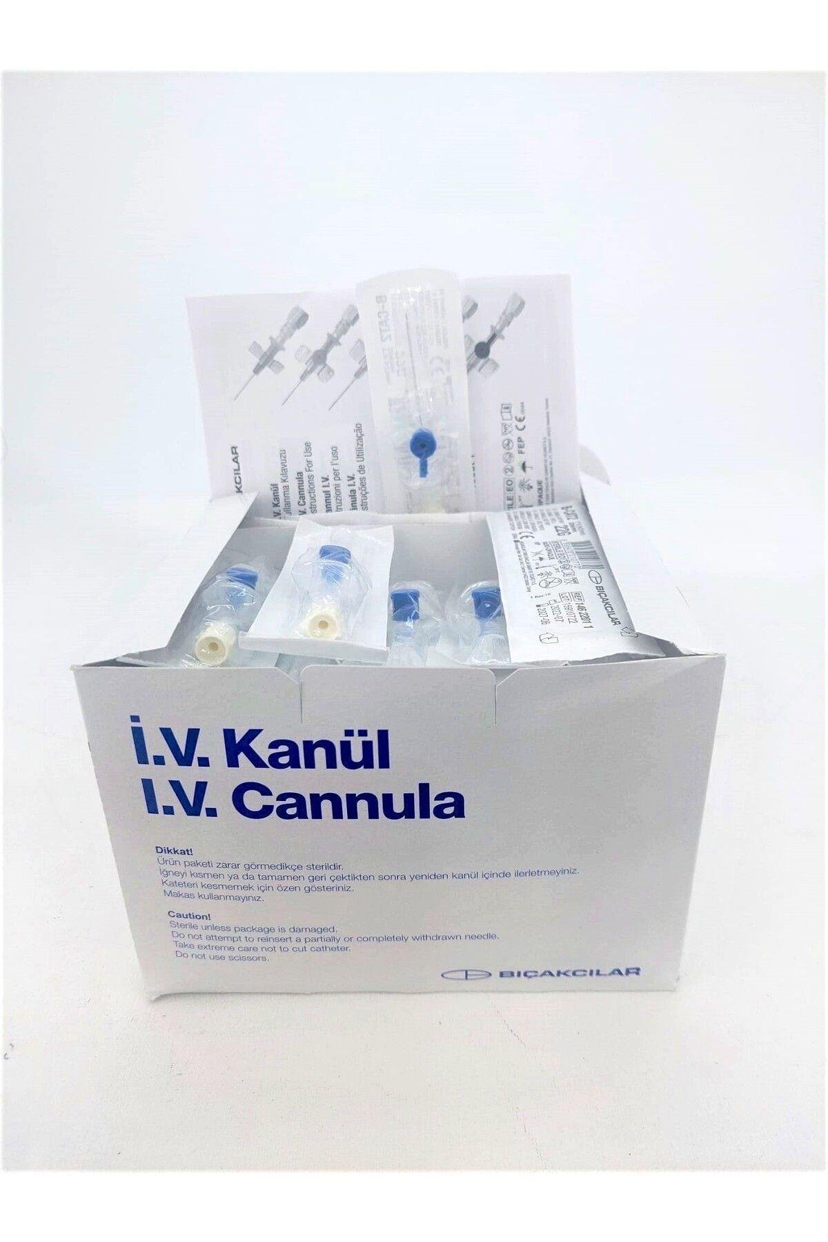 Branül, I.V Kanül (intraket) Mavi (22g) 1 Kutu 50'li Paket