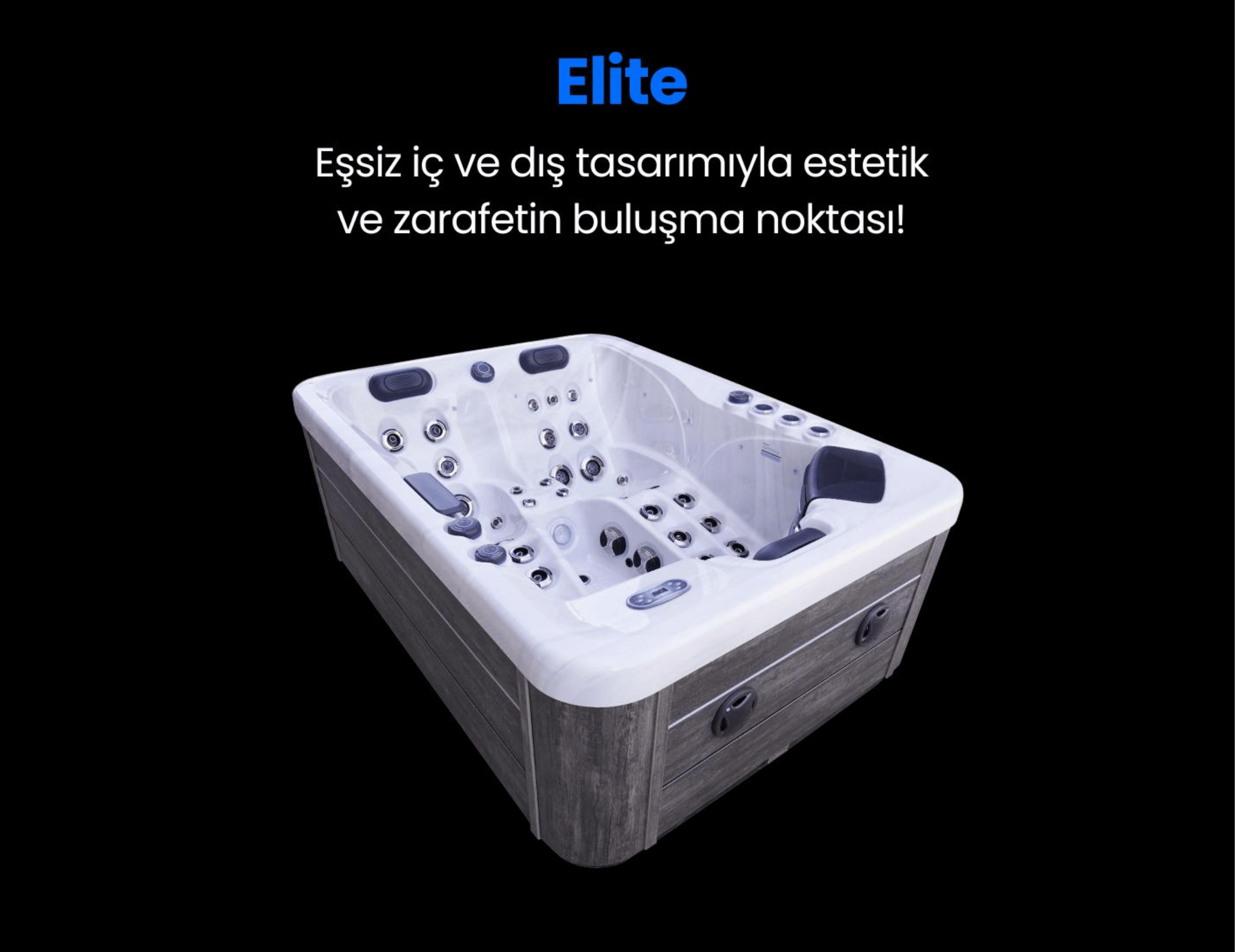 220 x 165 x 86 CM ISITMALI 4 KİŞİLİK SPA JAKUZİ