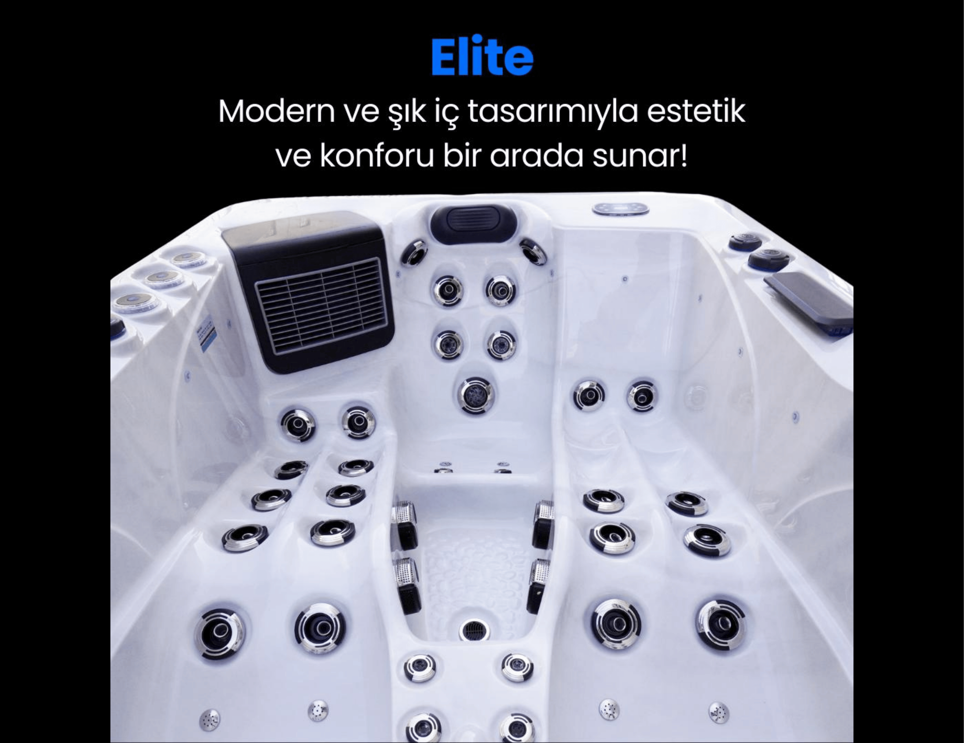 220 x 165 x 86 CM ISITMALI 4 KİŞİLİK SPA JAKUZİ