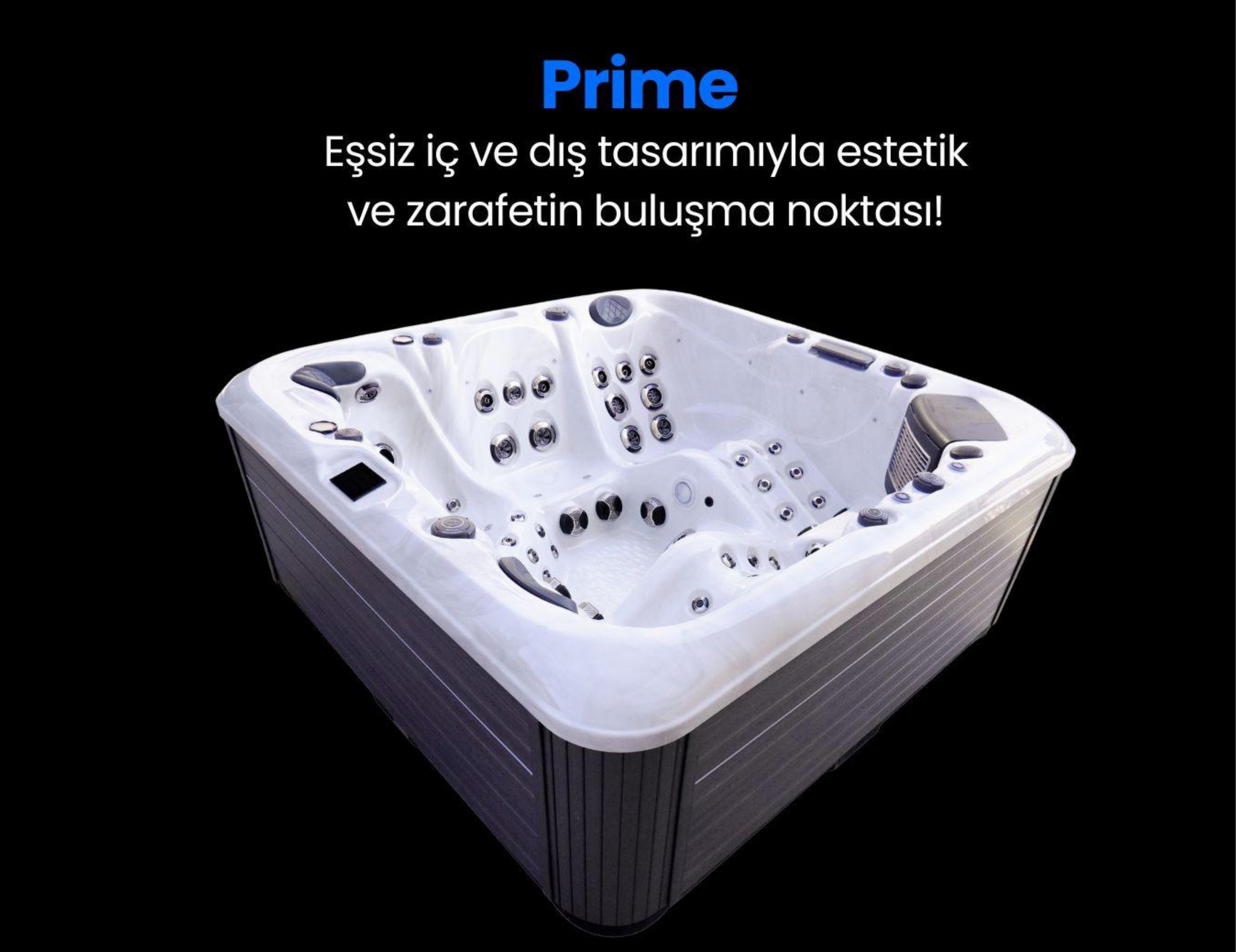 230 x 230 x 95 CM ISITMALI SPA JAKUZİ