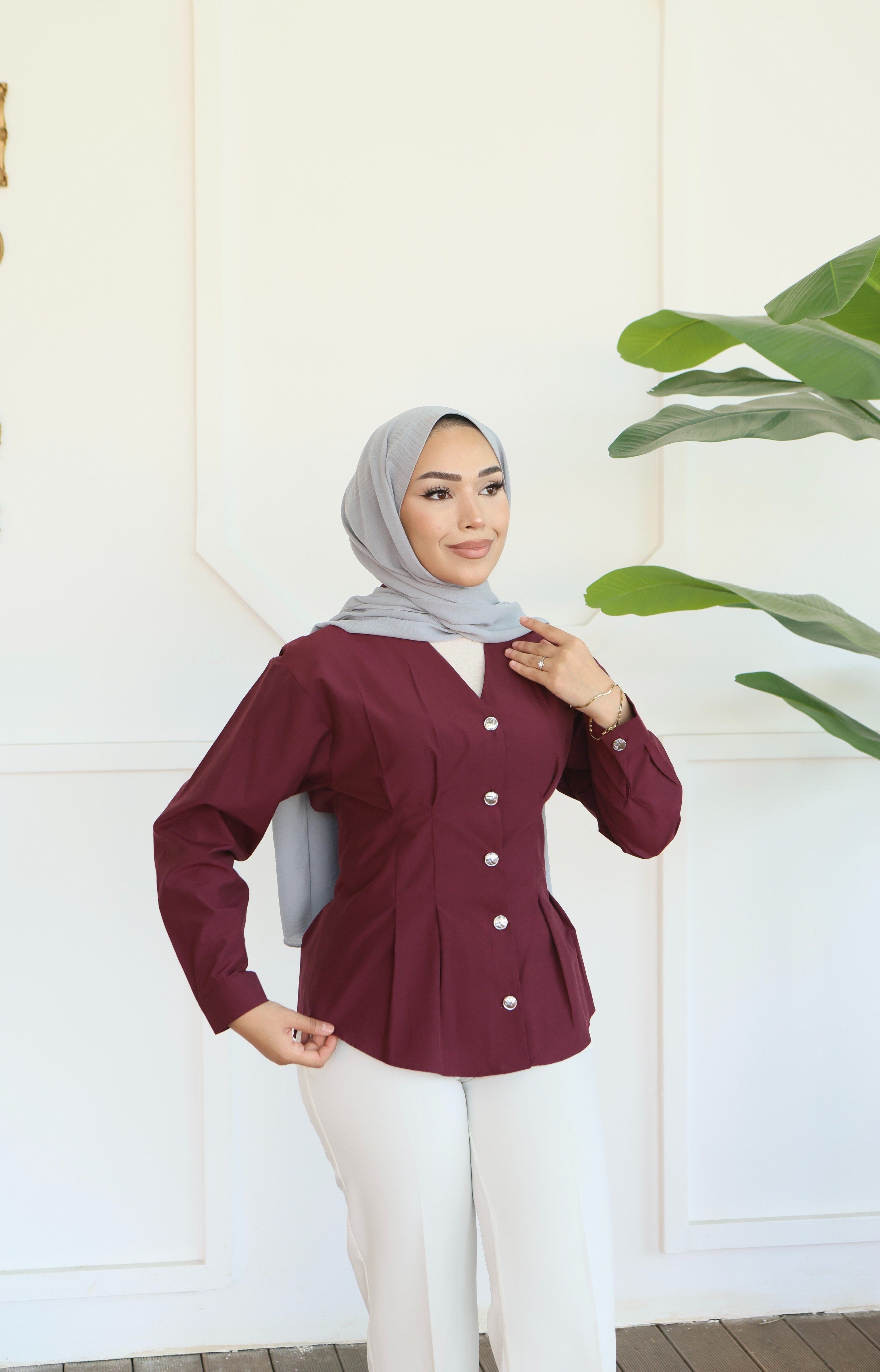 Peplum Bel Oturtmalı Gömlek