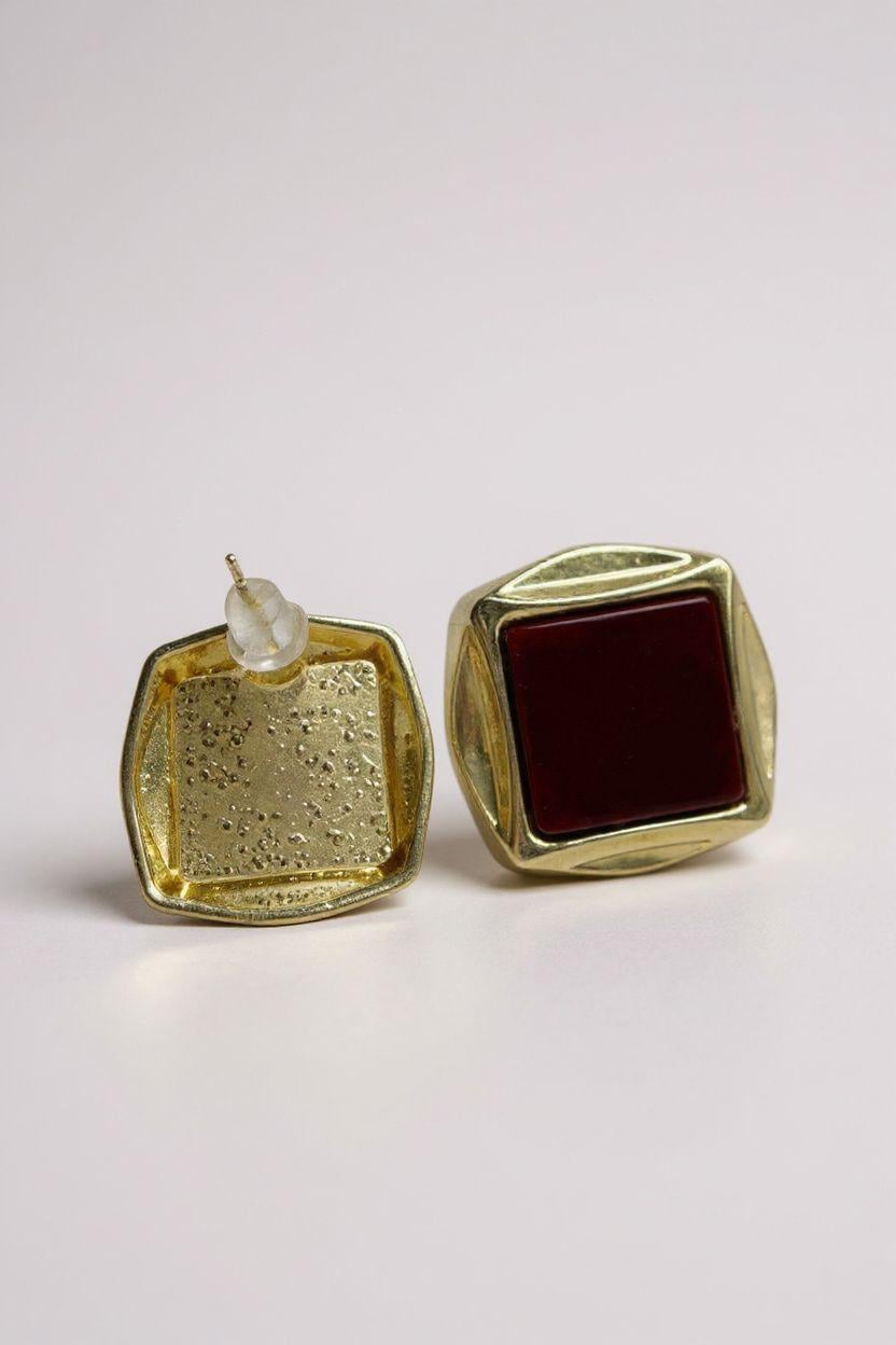 GOLD BORDO DETAYLI KÜPE