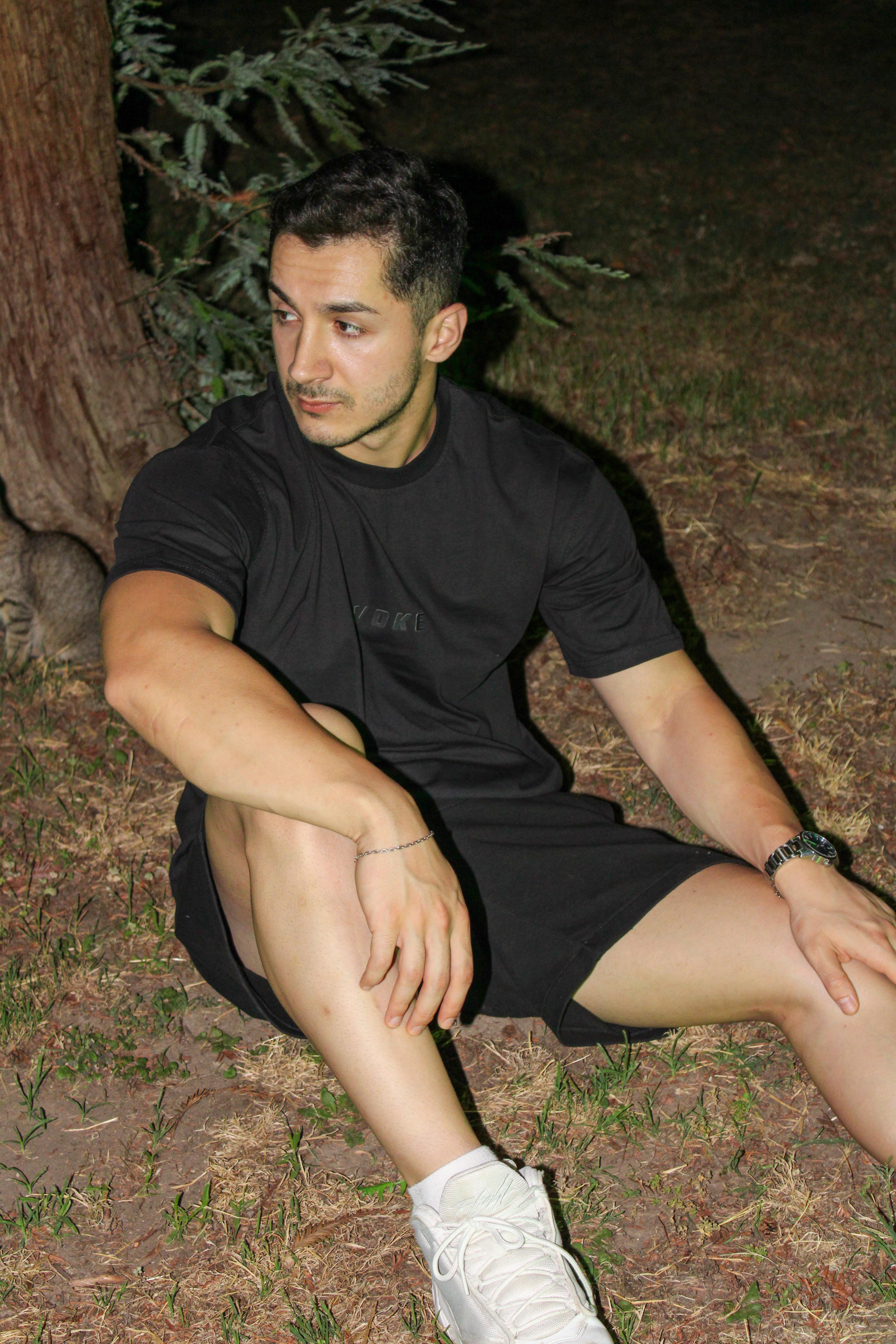 Evoke Logo Rubber Baskı Erkek Oversize T-shirt