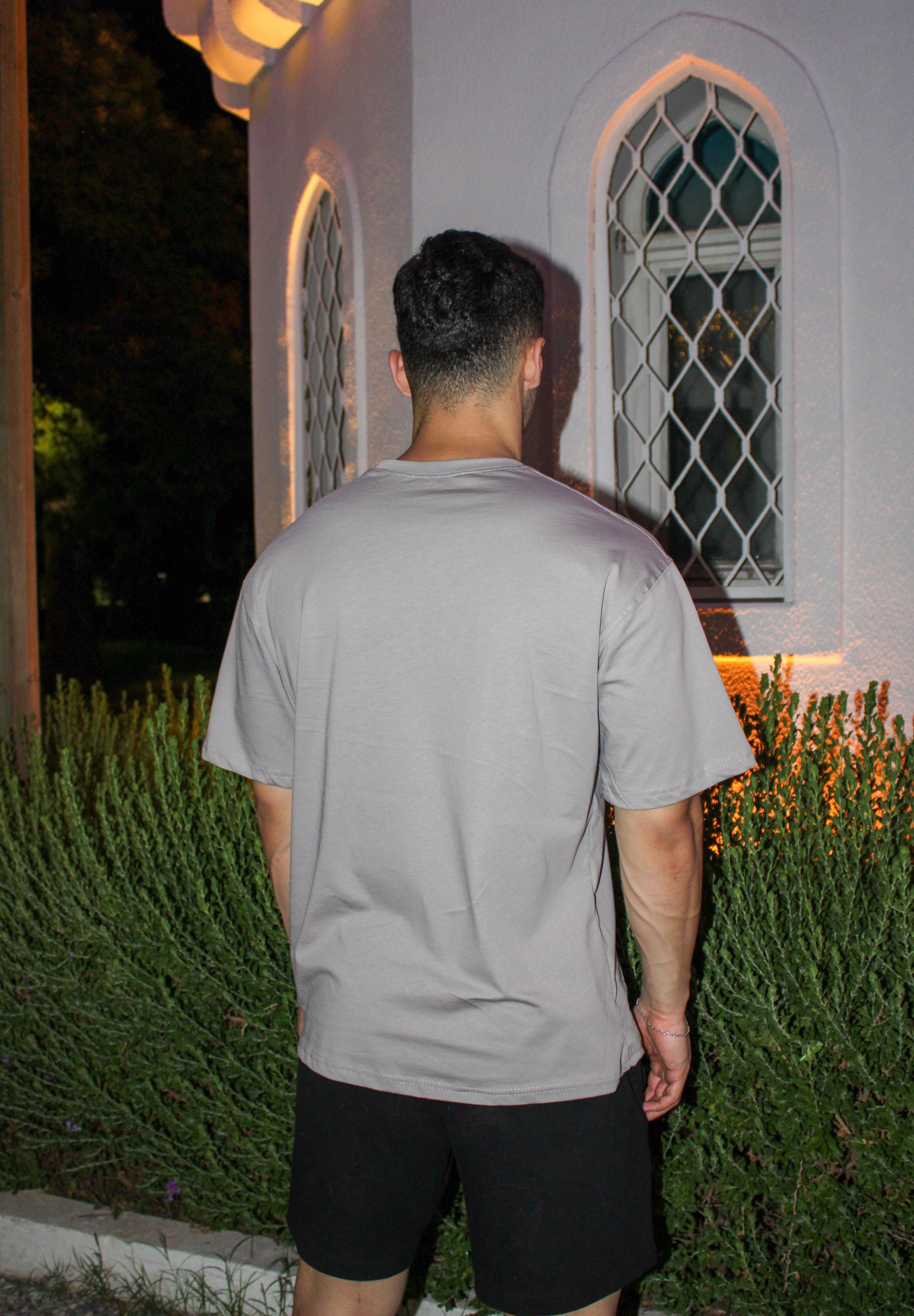 Evoke Logo Rubber Baskı Oversize Erkek T-shirt
