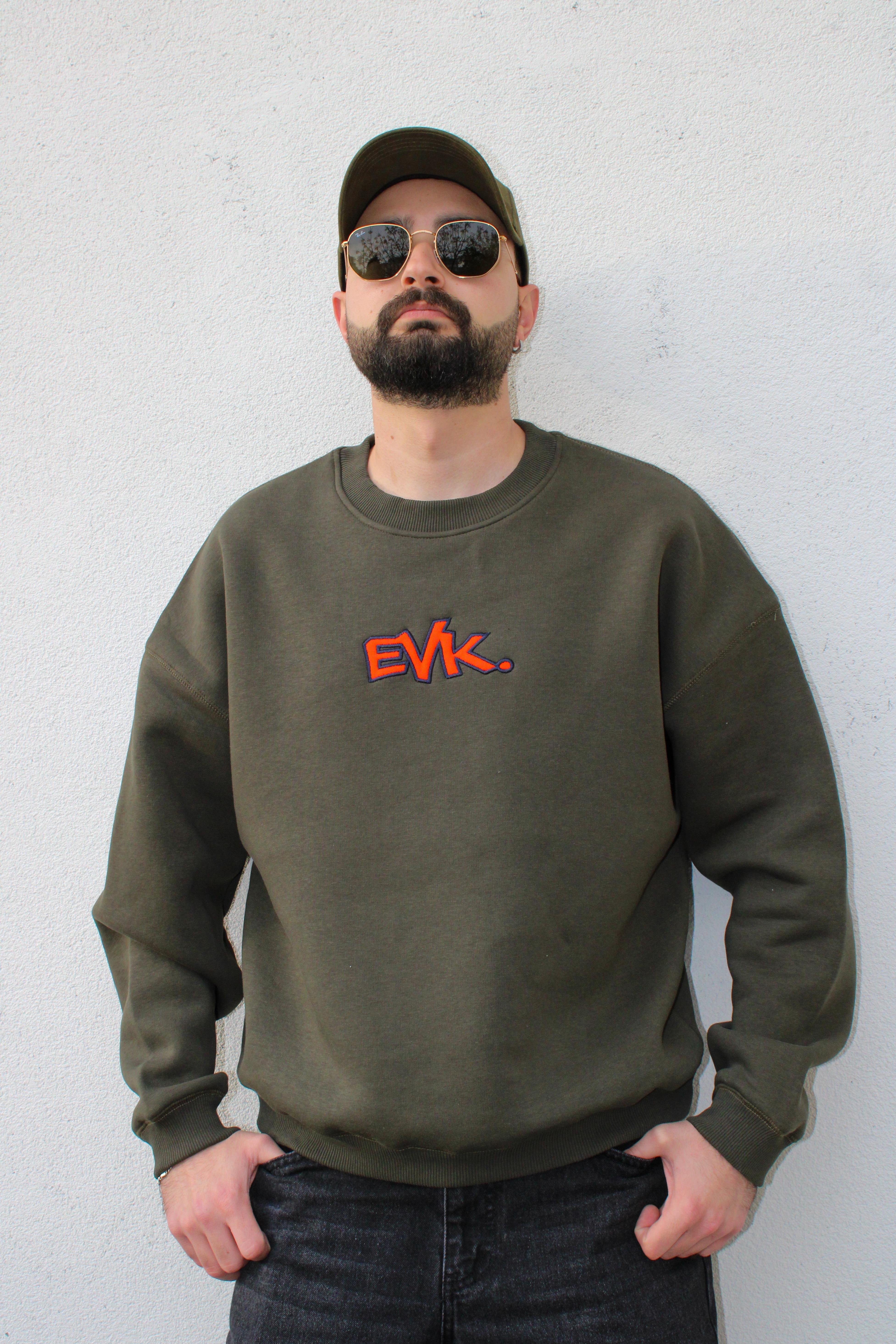 Grafiti Nakış Oversize Erkek Sweat