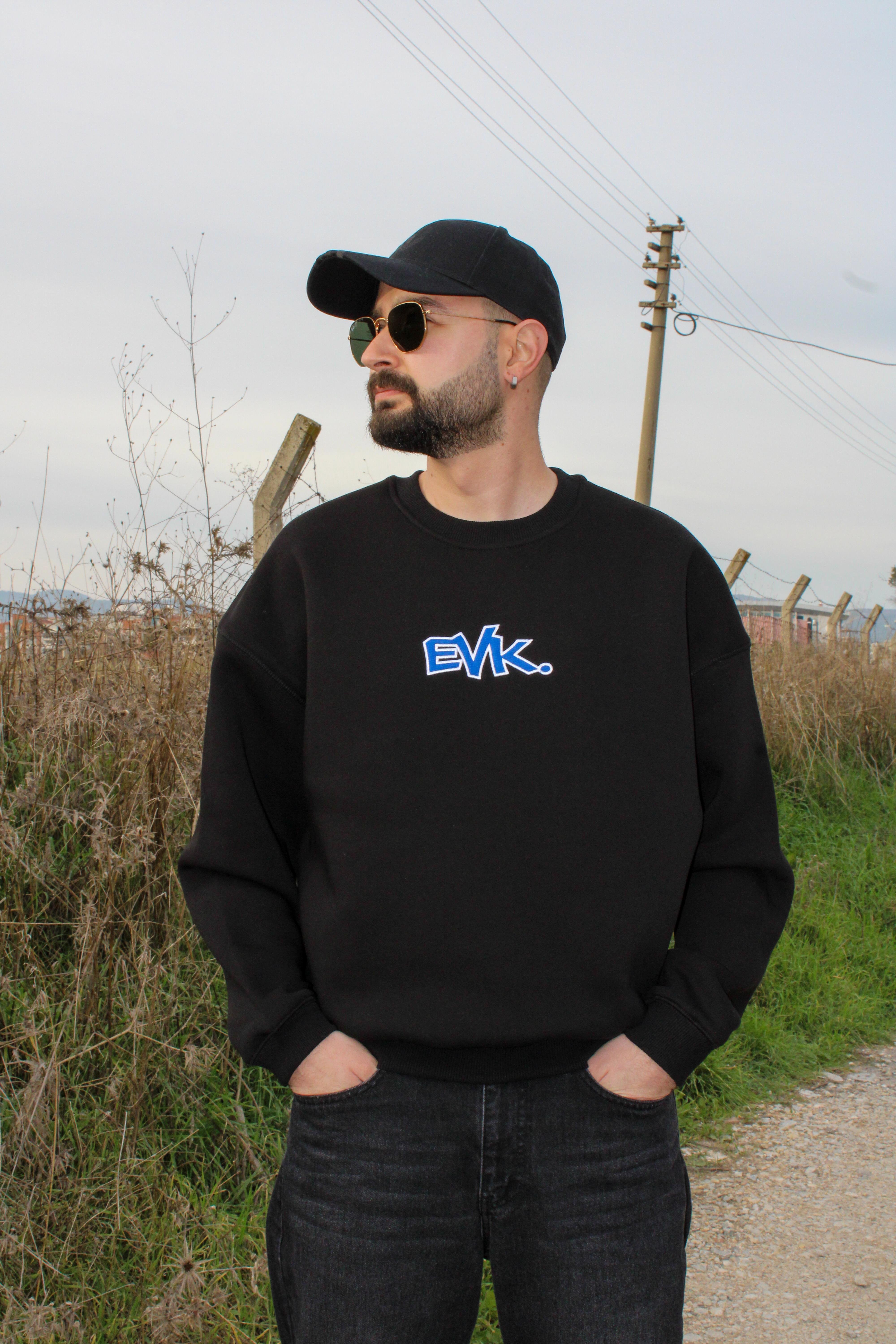 Grafiti Nakış Oversize Erkek Sweat