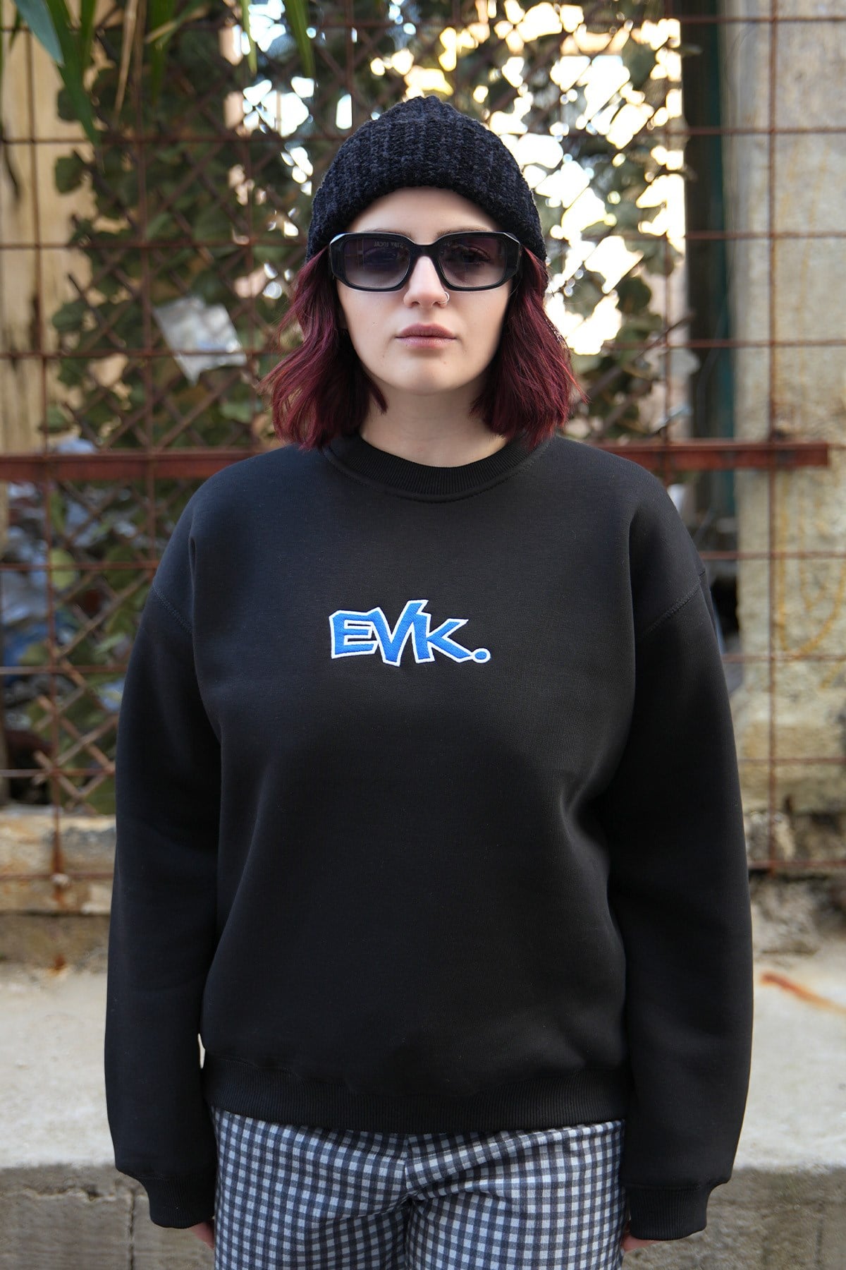 Grafiti Nakış Oversize Kadın Sweat