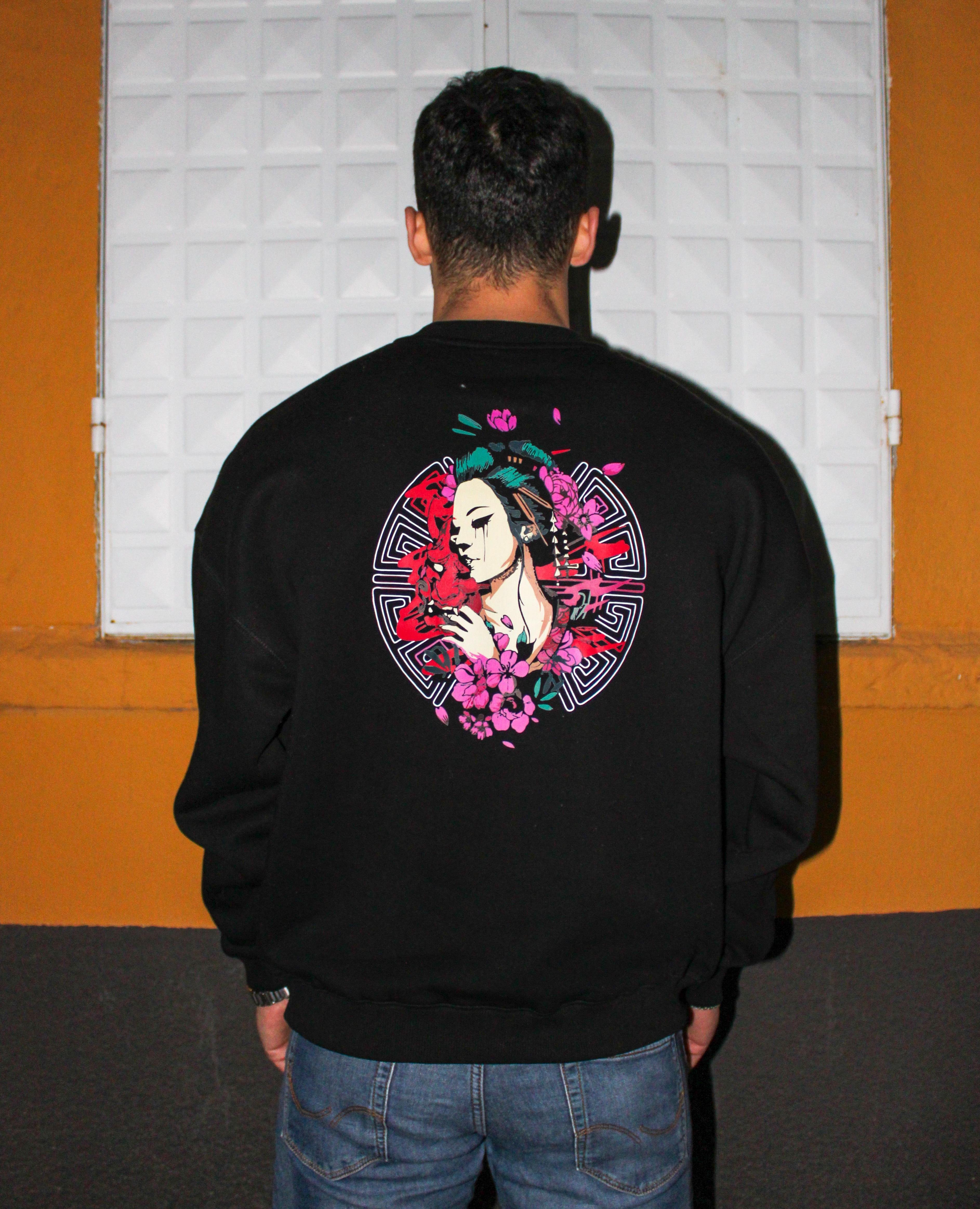 Japon Melek Oversize Erkek Sweatshirt