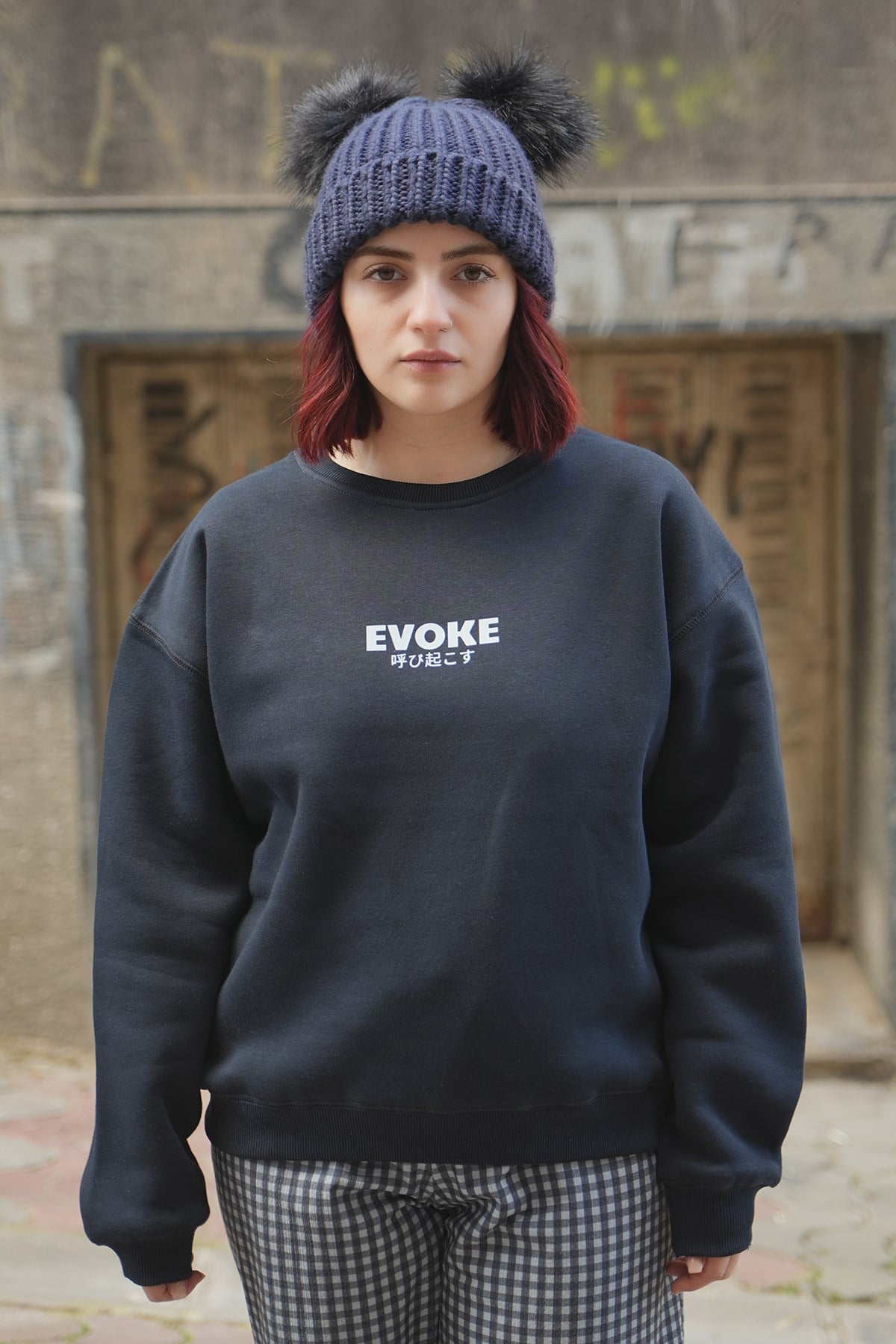 Japon Melek Oversize Kadın Sweat