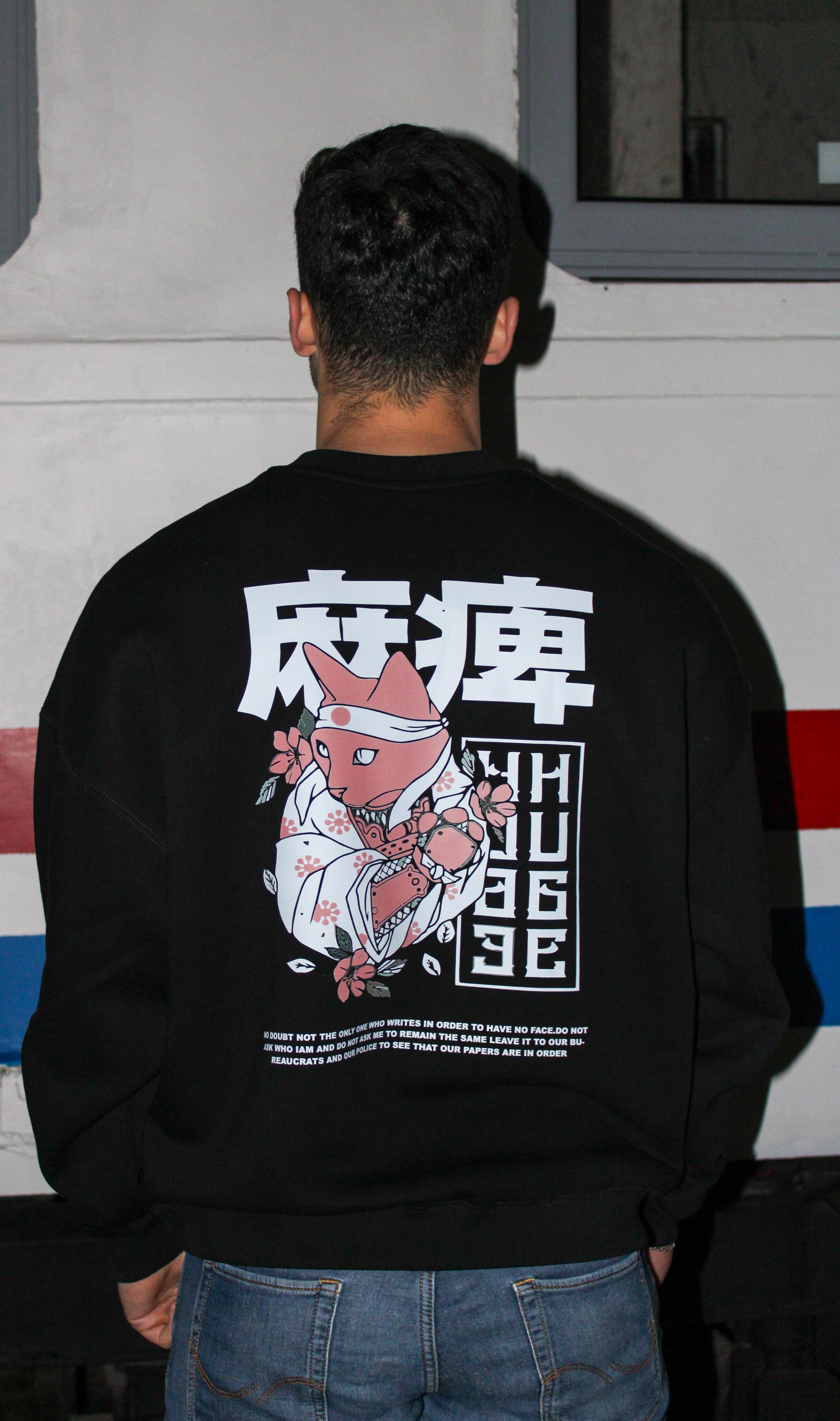 Kedi Oversize Erkek Sweat