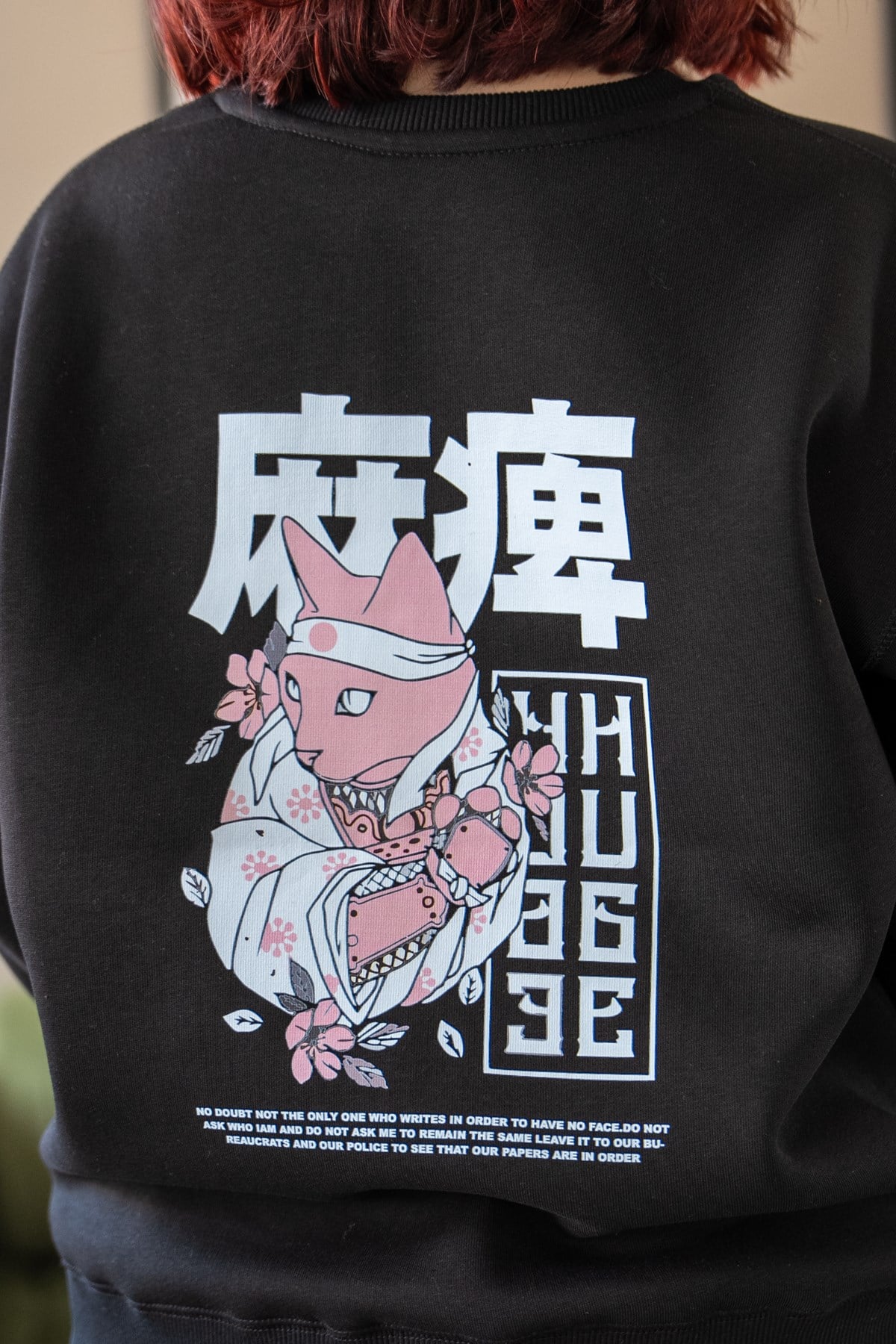 Kedi Oversize Kadın Sweat