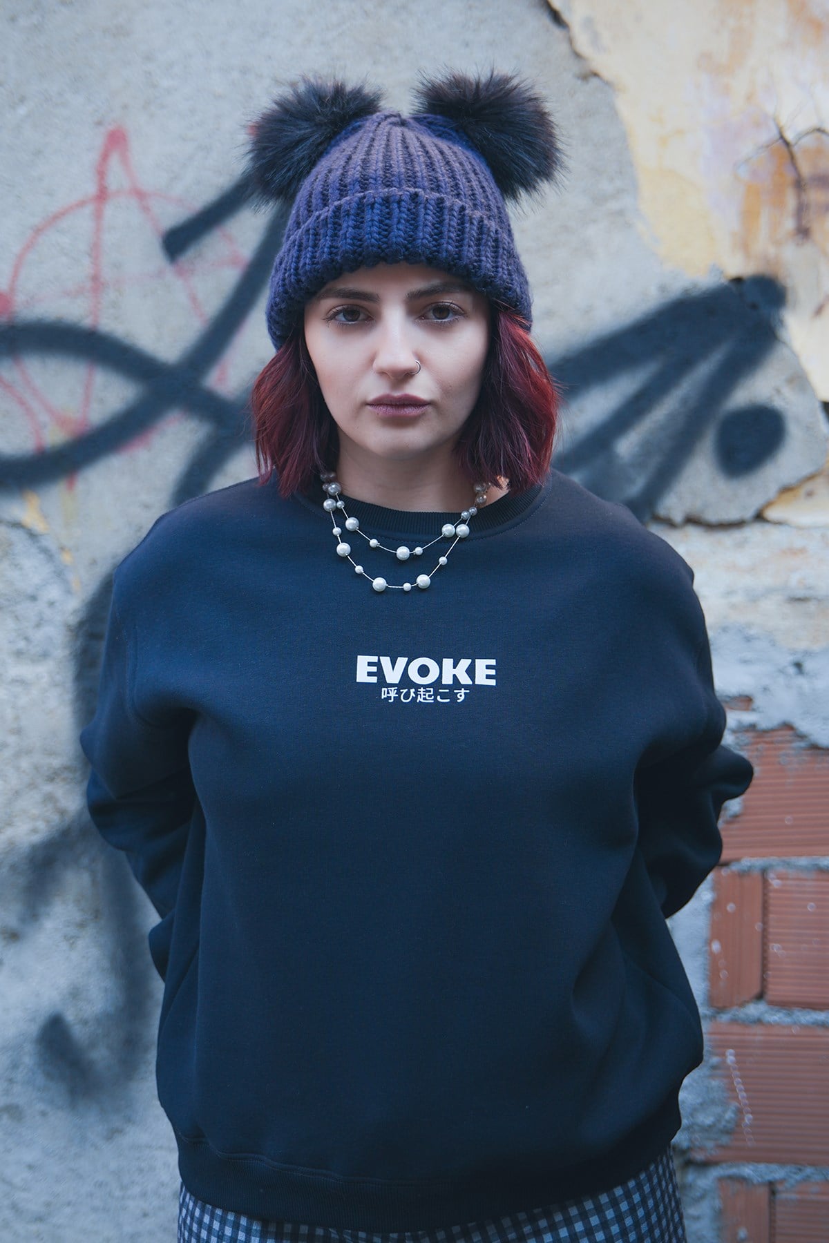 Kedi Oversize Kadın Sweat