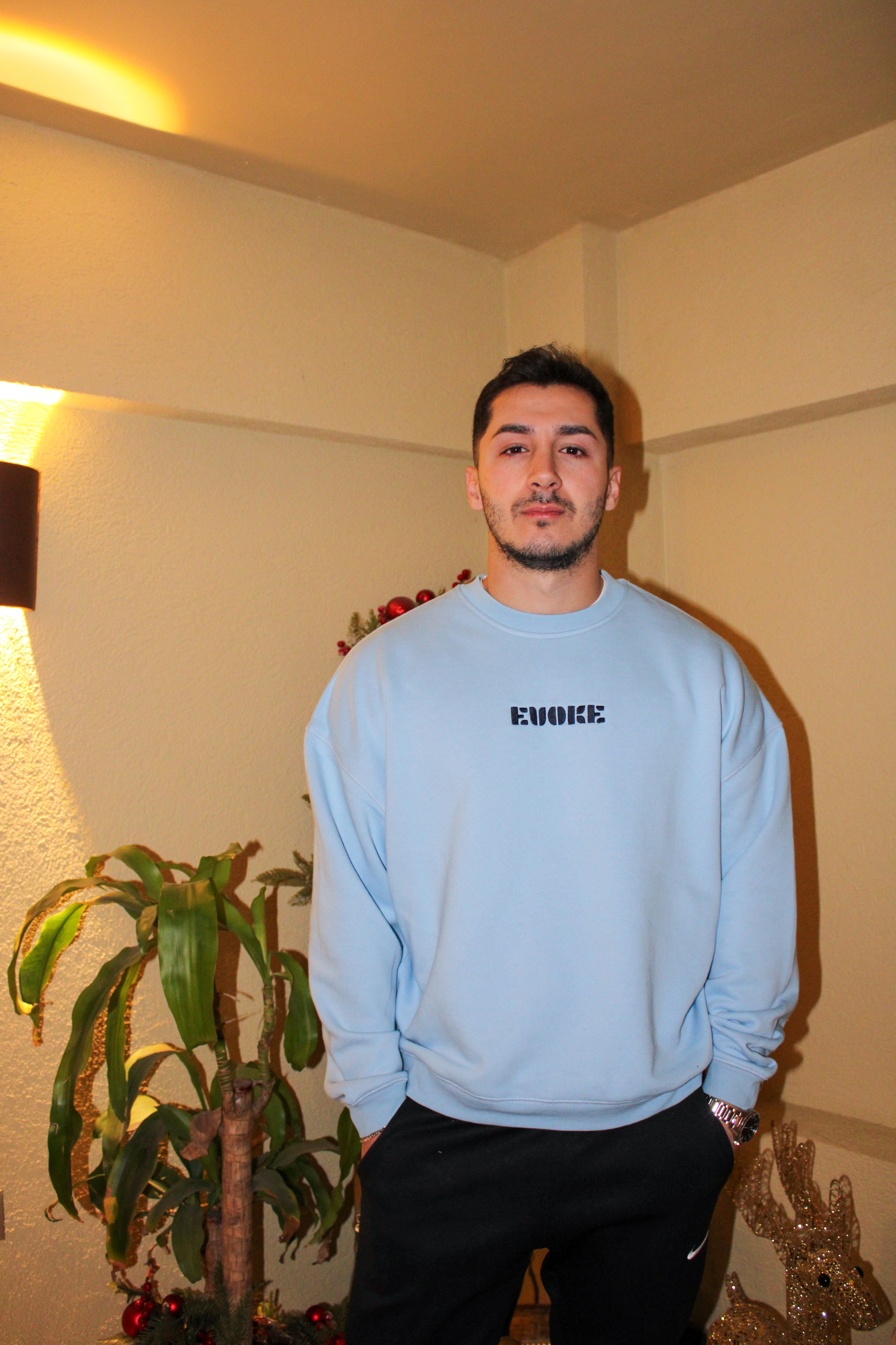 Nakışlı Oversize Erkek Sweat