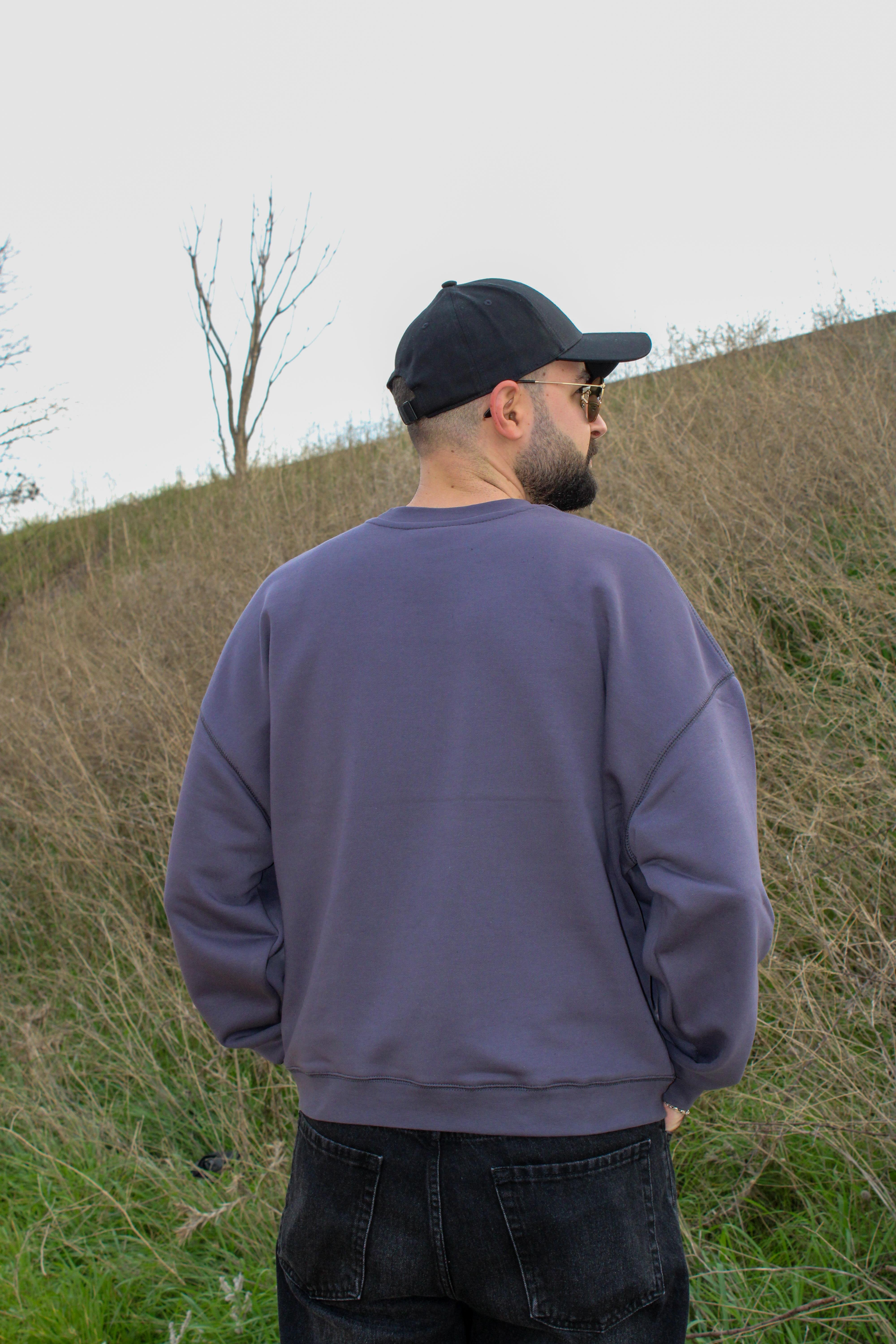 Nakışlı Oversize Erkek Sweat