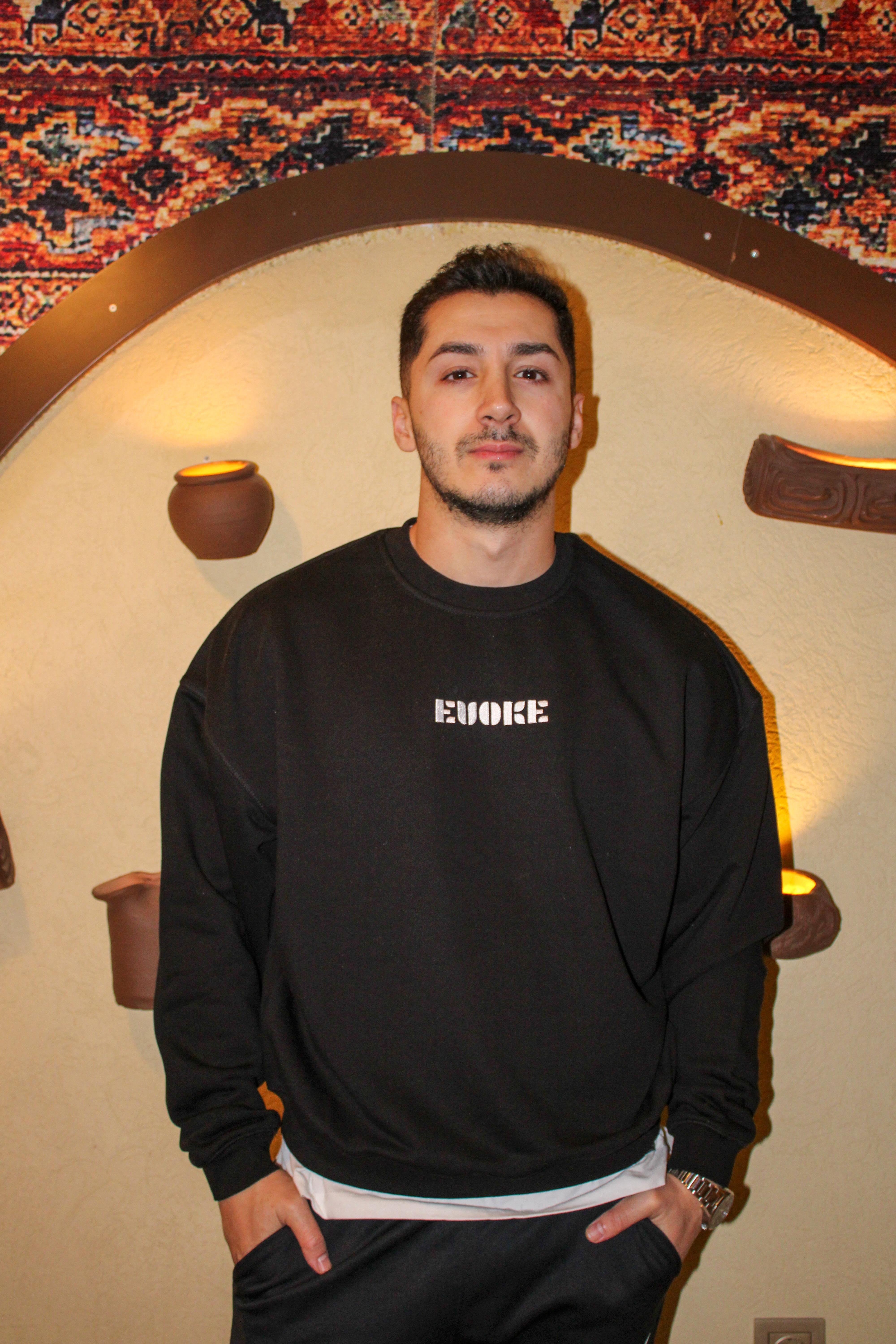 Nakışlı Oversize Erkek Sweat